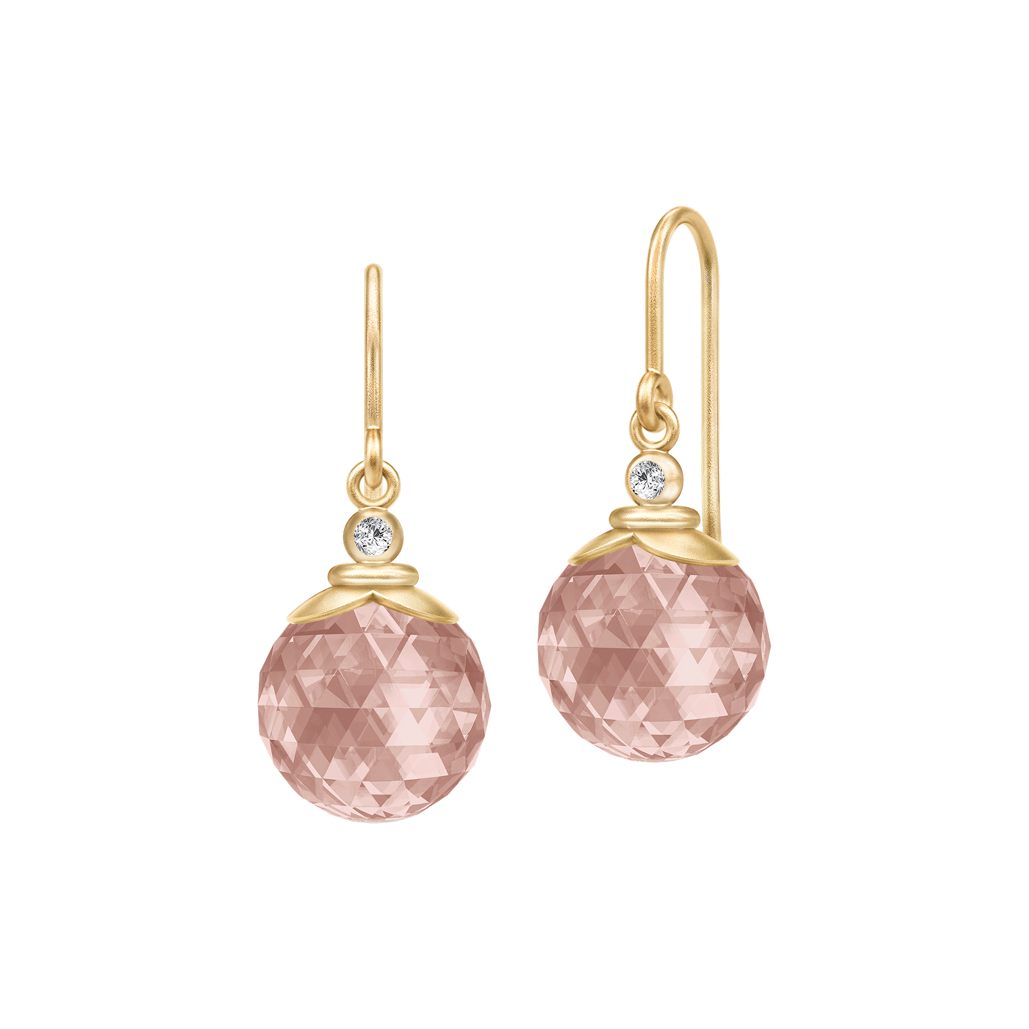 Julie Sandlau - Berry Earring, gold/turmalin rose