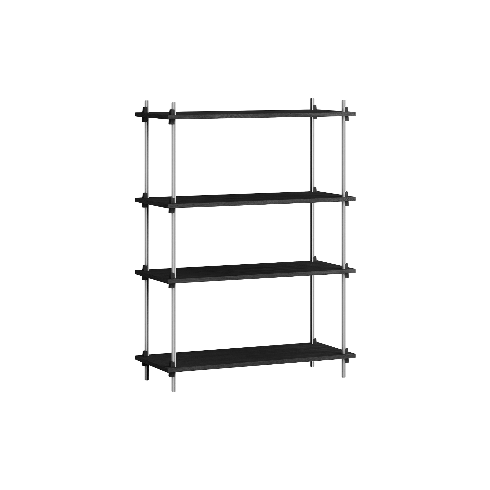 MOEBE - Shelving Classic Medium, black/stainless steel