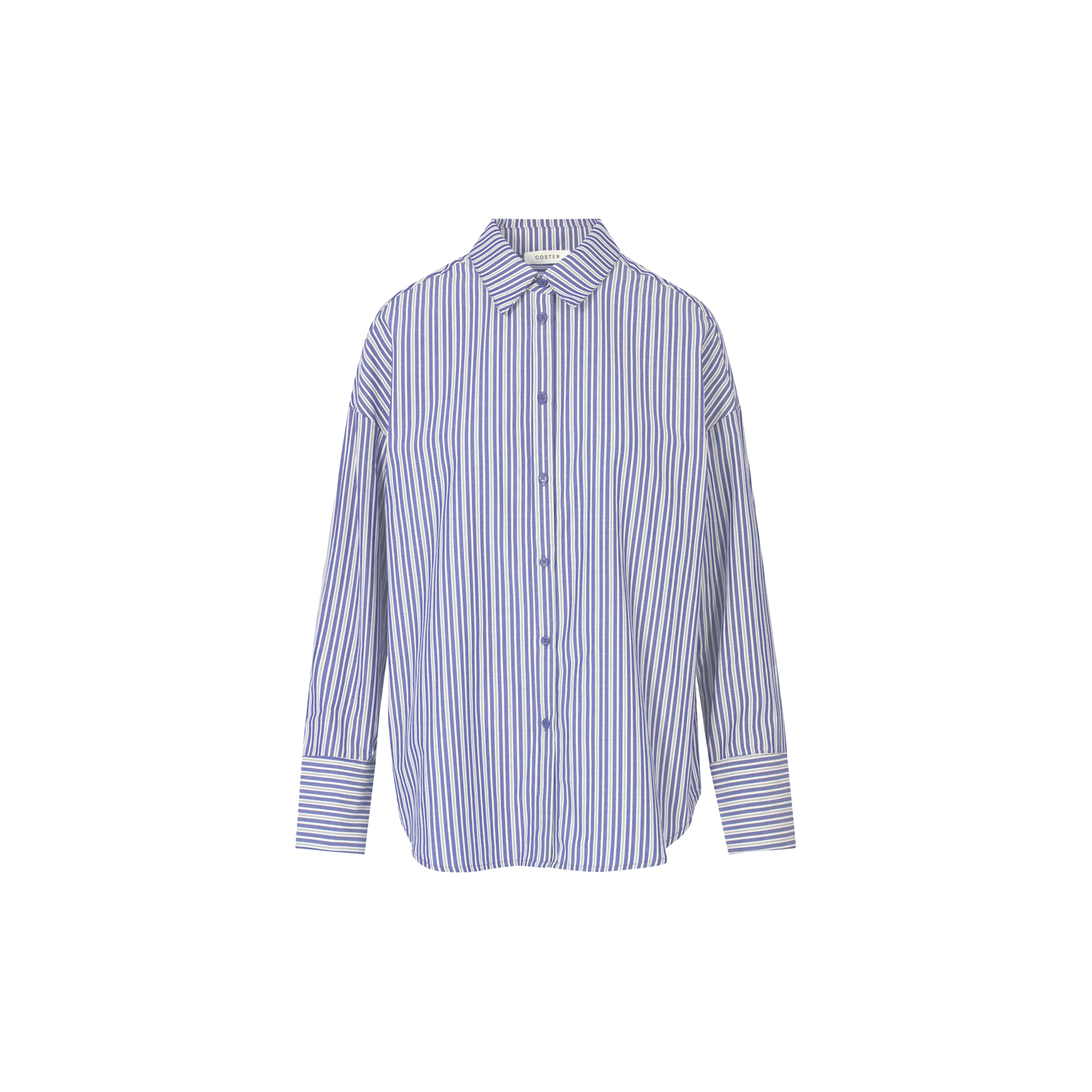 Coster Copenhagen - Striped shirt, blue stripe - Str. 40