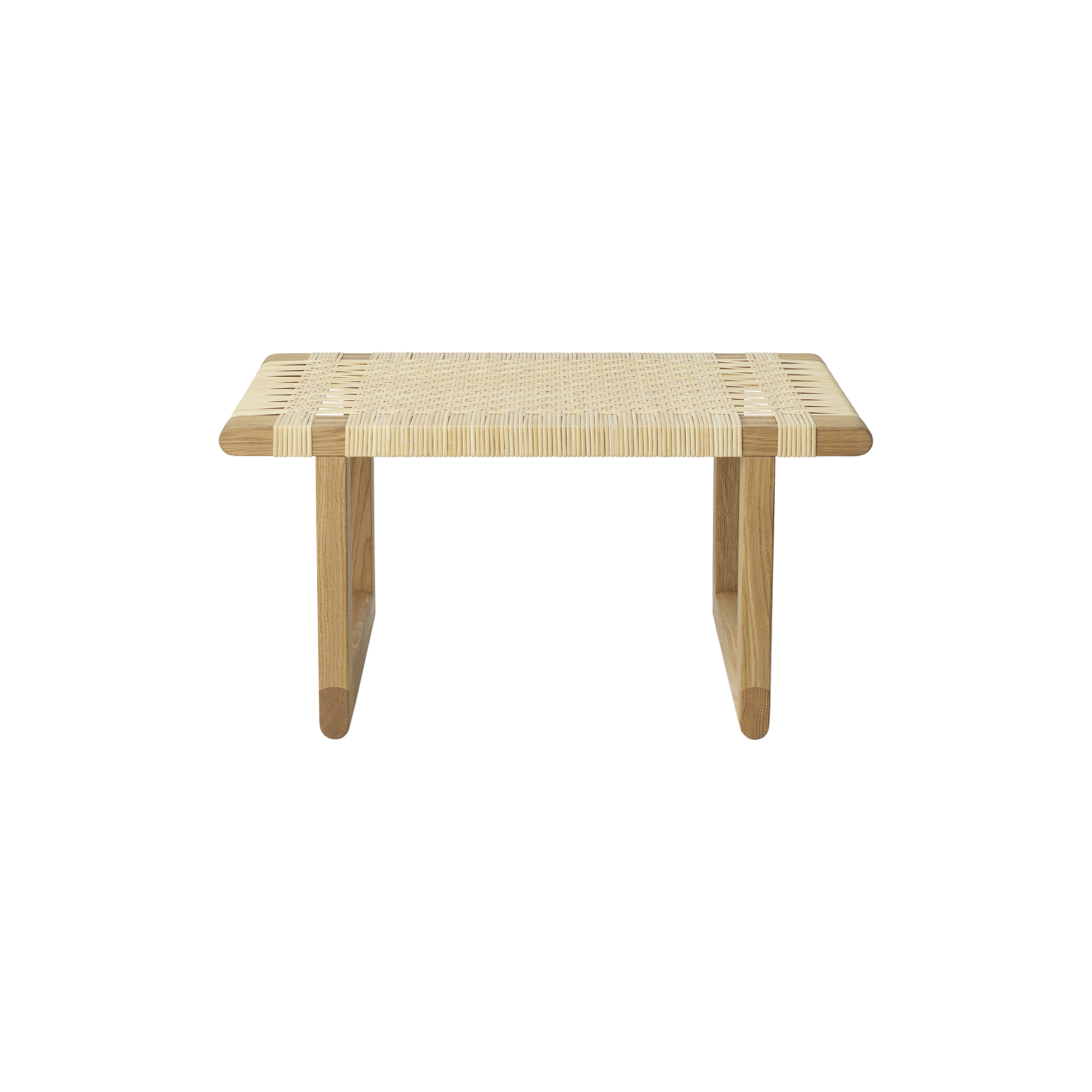 Carl Hansen & Søn - BM0488S Table Bench bord, olieret eg/rattan - L69 cm