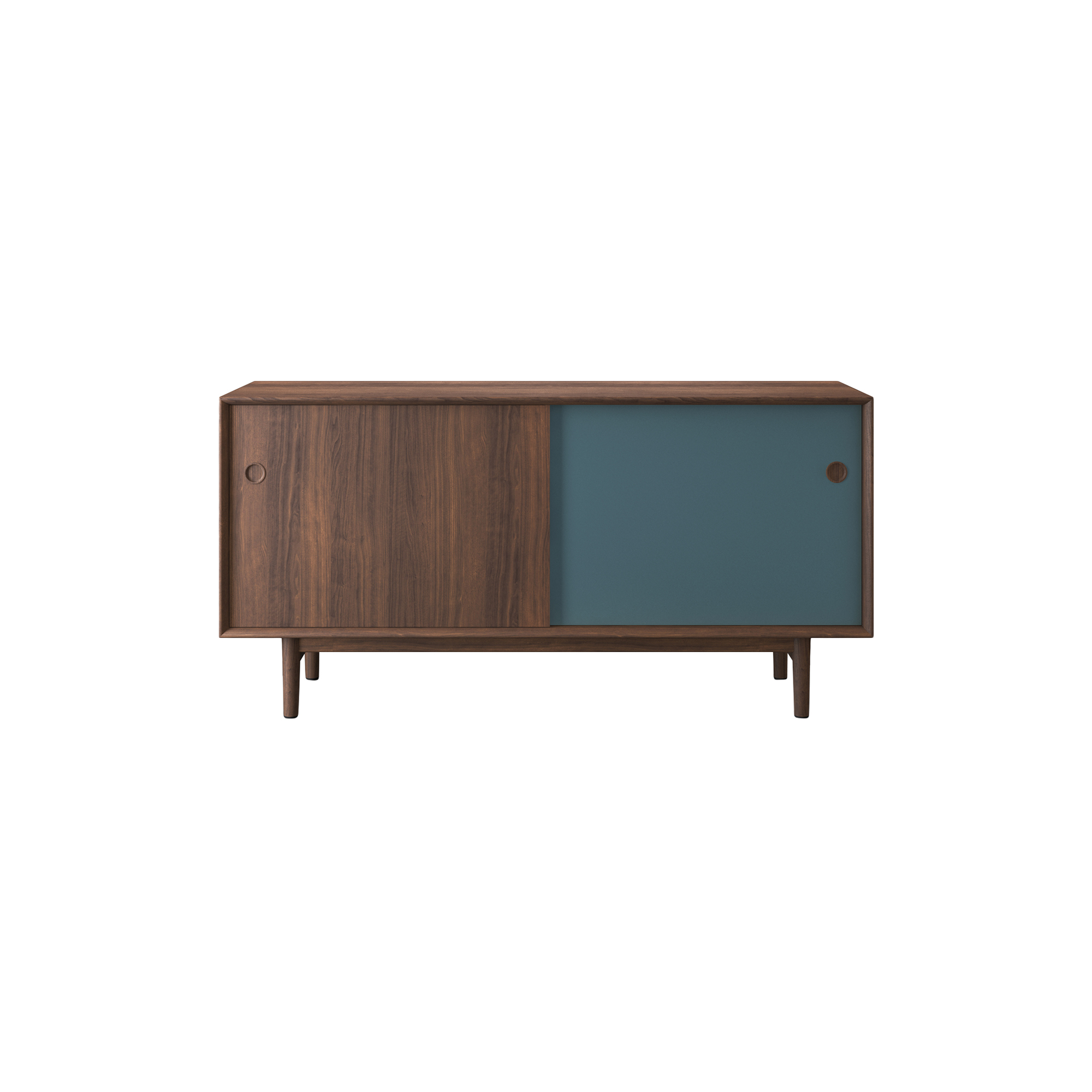 Sibast Furniture - Sibast No 11 Sideboard, blue/white - H: 76 x L: 152 x D: 42 cm.