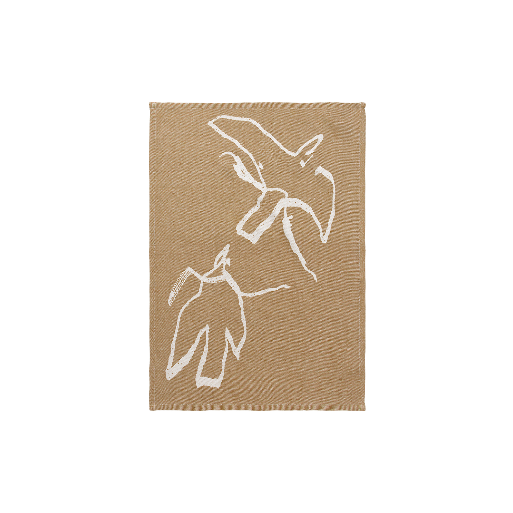 Ferm Living - Vuelo Viskestykke, sugar kelp/off-white