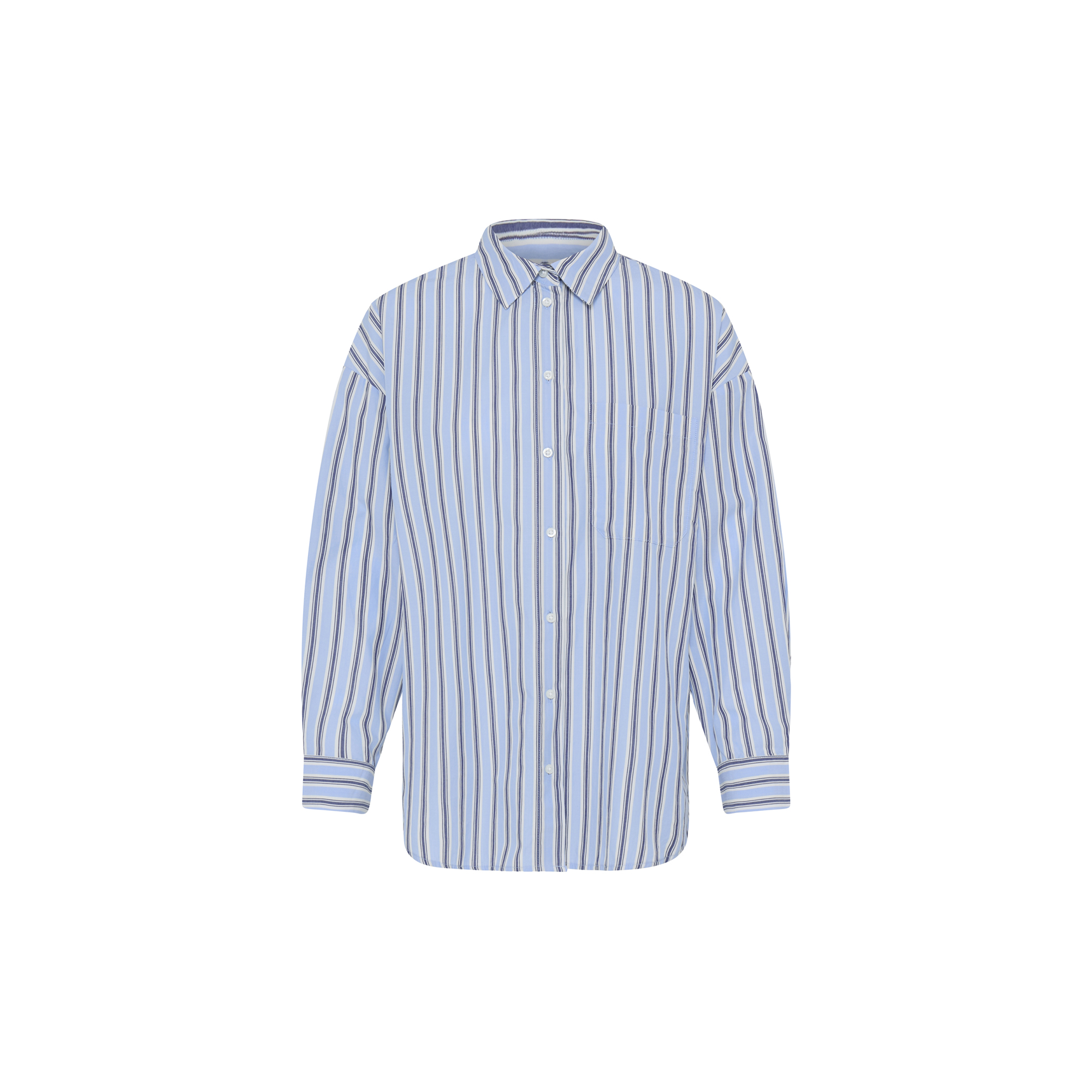 ICHI - IH Fluca Shirt, blue stripe - Str. 36