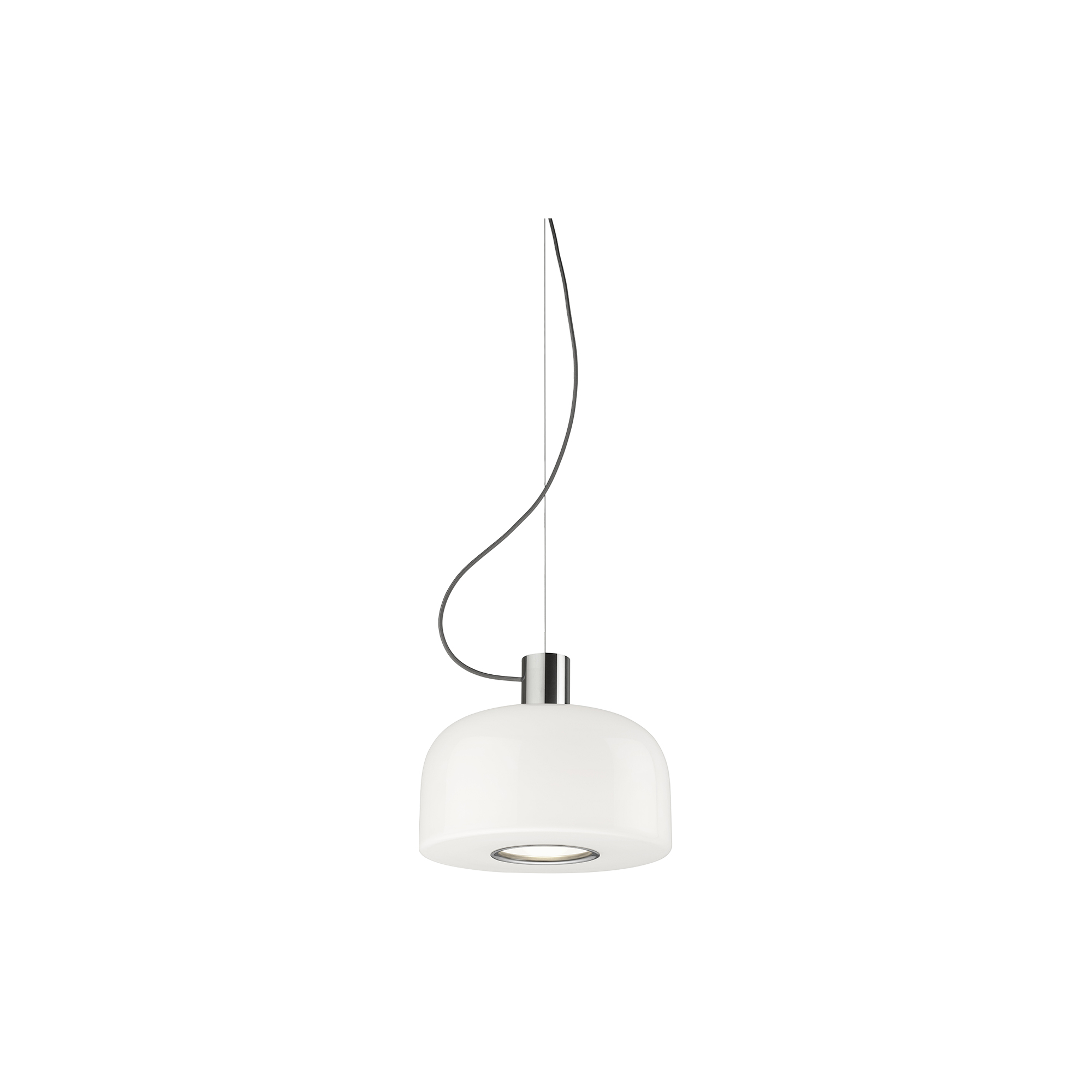 Flos - Bellhop Glass S1 Suspension Light, bright aluminum
