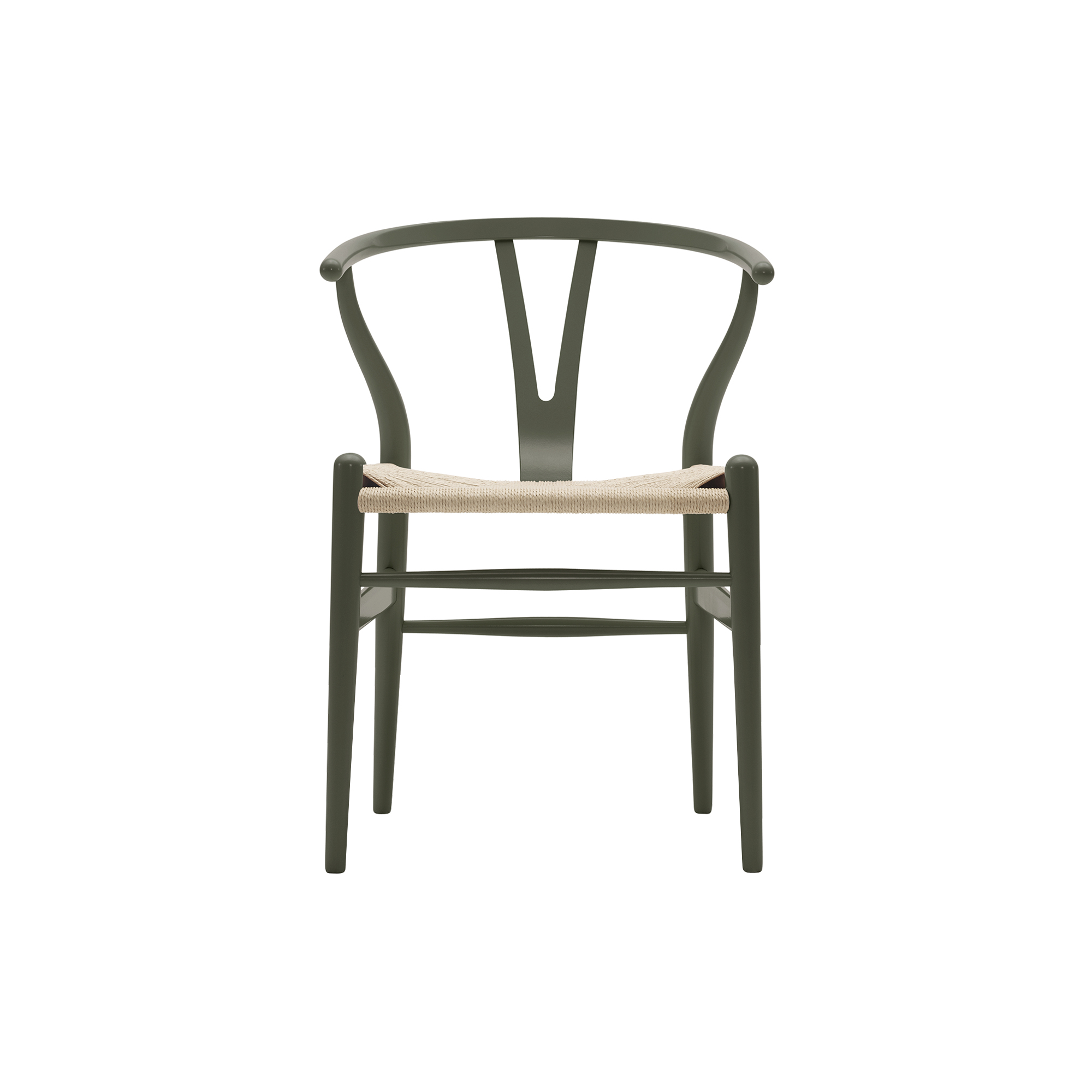 Carl Hansen & Søn - CH24 Y-stolen spisebordsstol, olive green/natur - H: 76 x B: 55 x D: 51 cm.