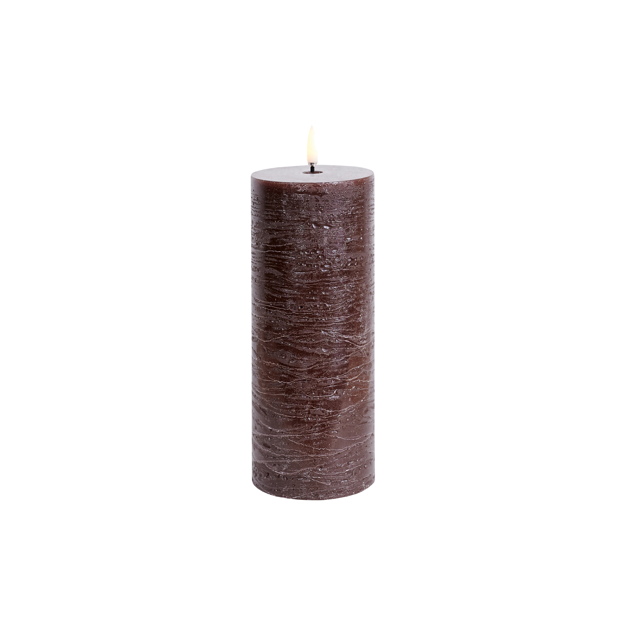 Uyuni Lighting - LED Pillar Candle 20 cm, brown - H20 cm