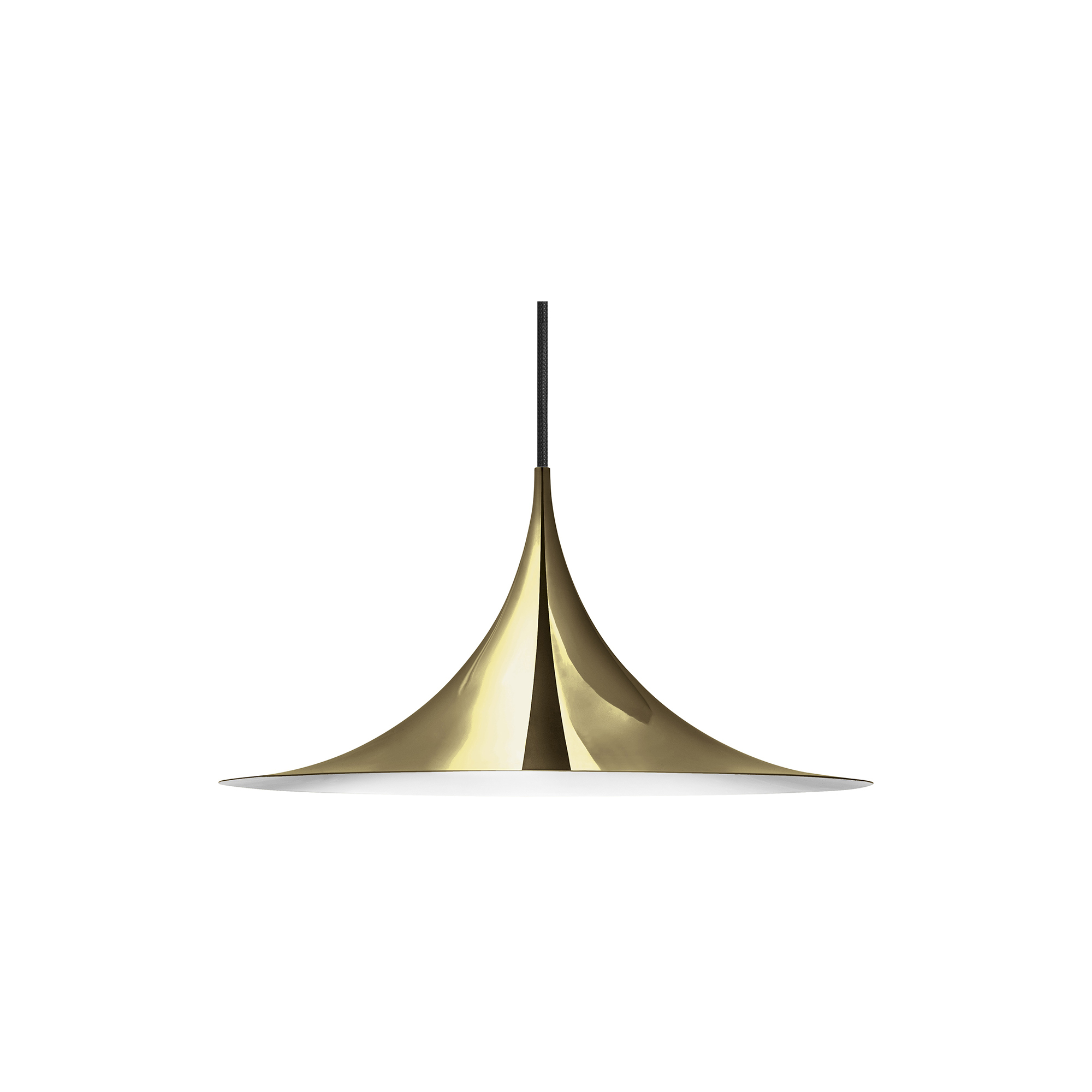 GUBI - Semi Pendant, polished brass - H: 38 x Ø 60 cm.