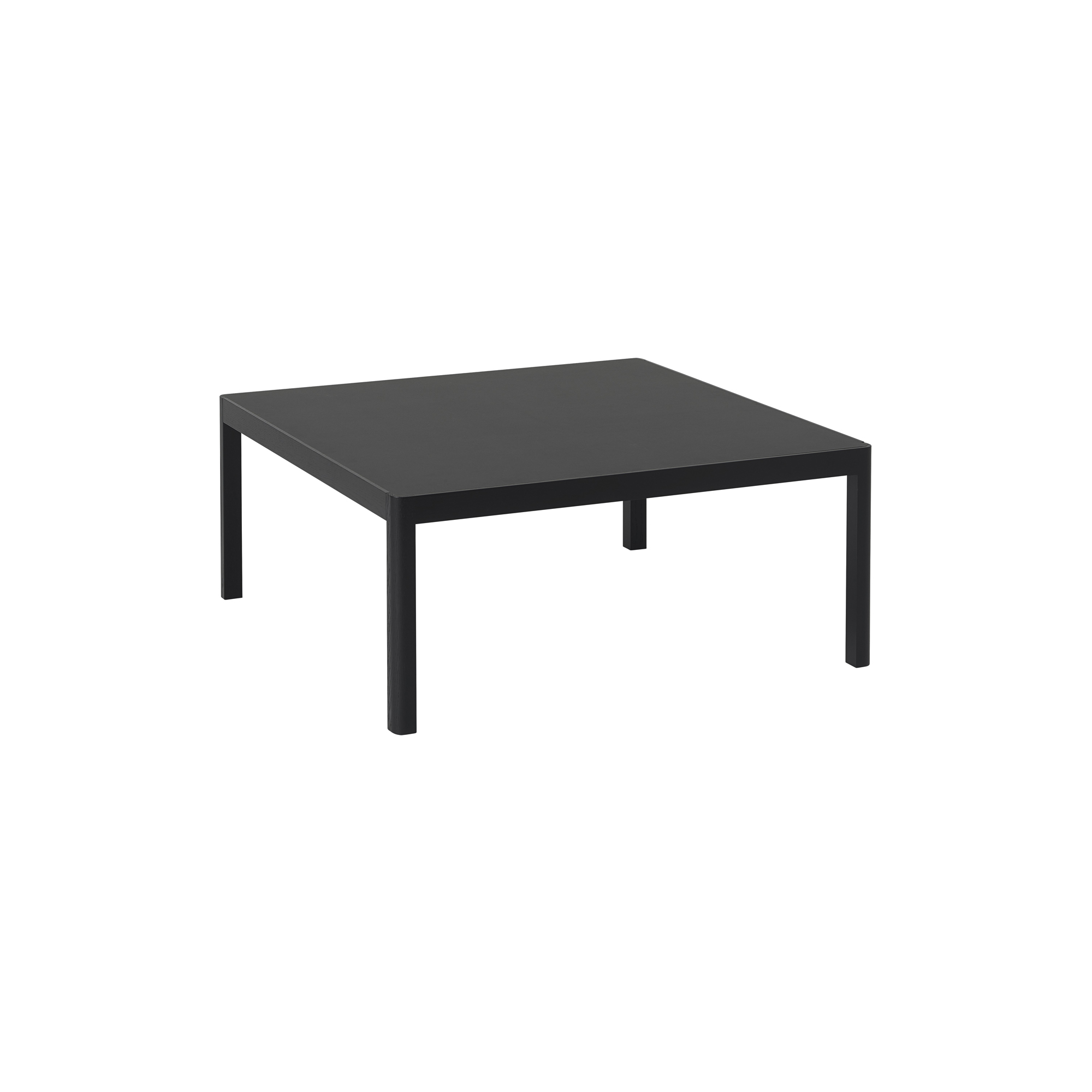 Muuto - Workshop Coffee Table, black linoleum/black, Outline - 86x86 cm
