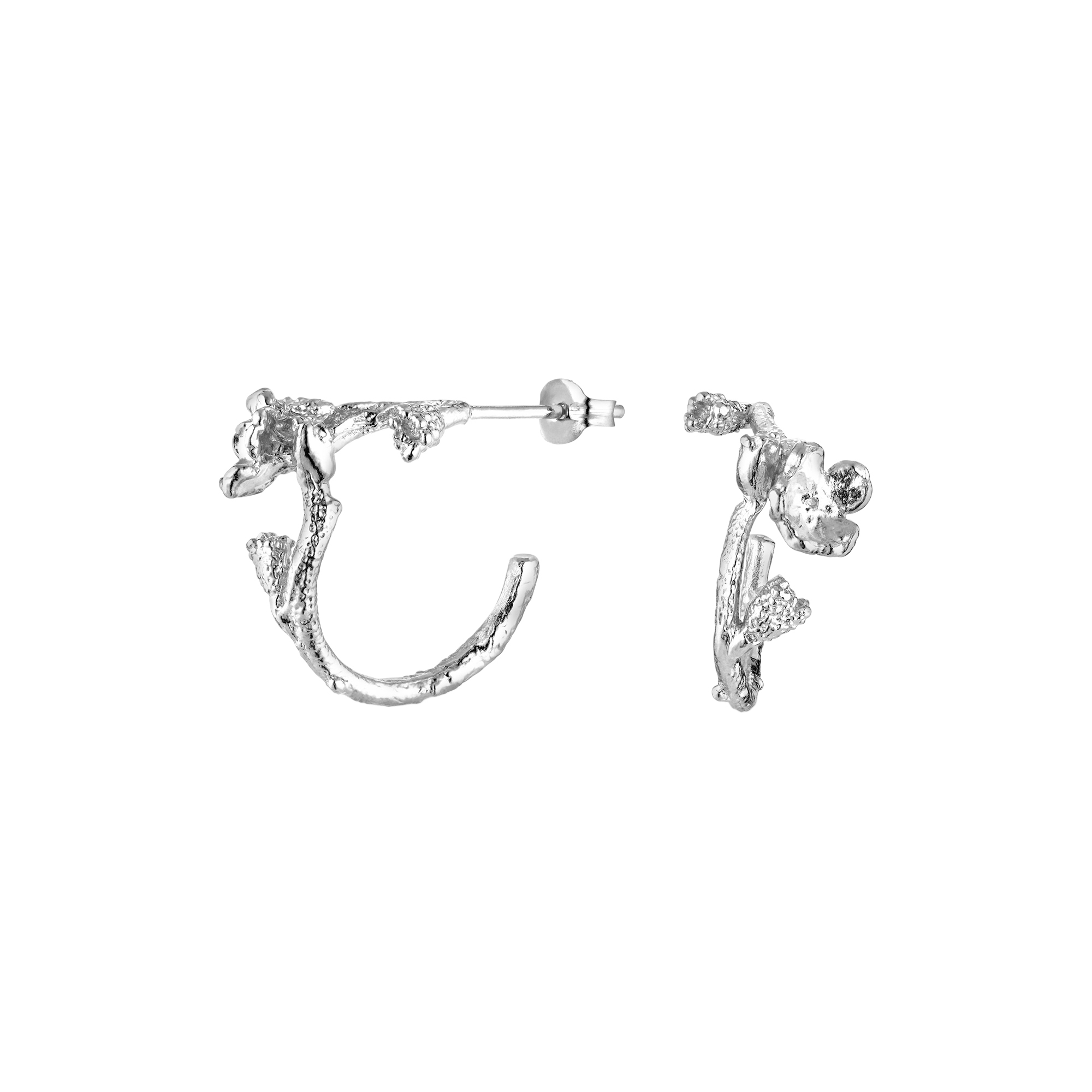 Flora Danica Jewellery - Forglemmigej øreringe sølv