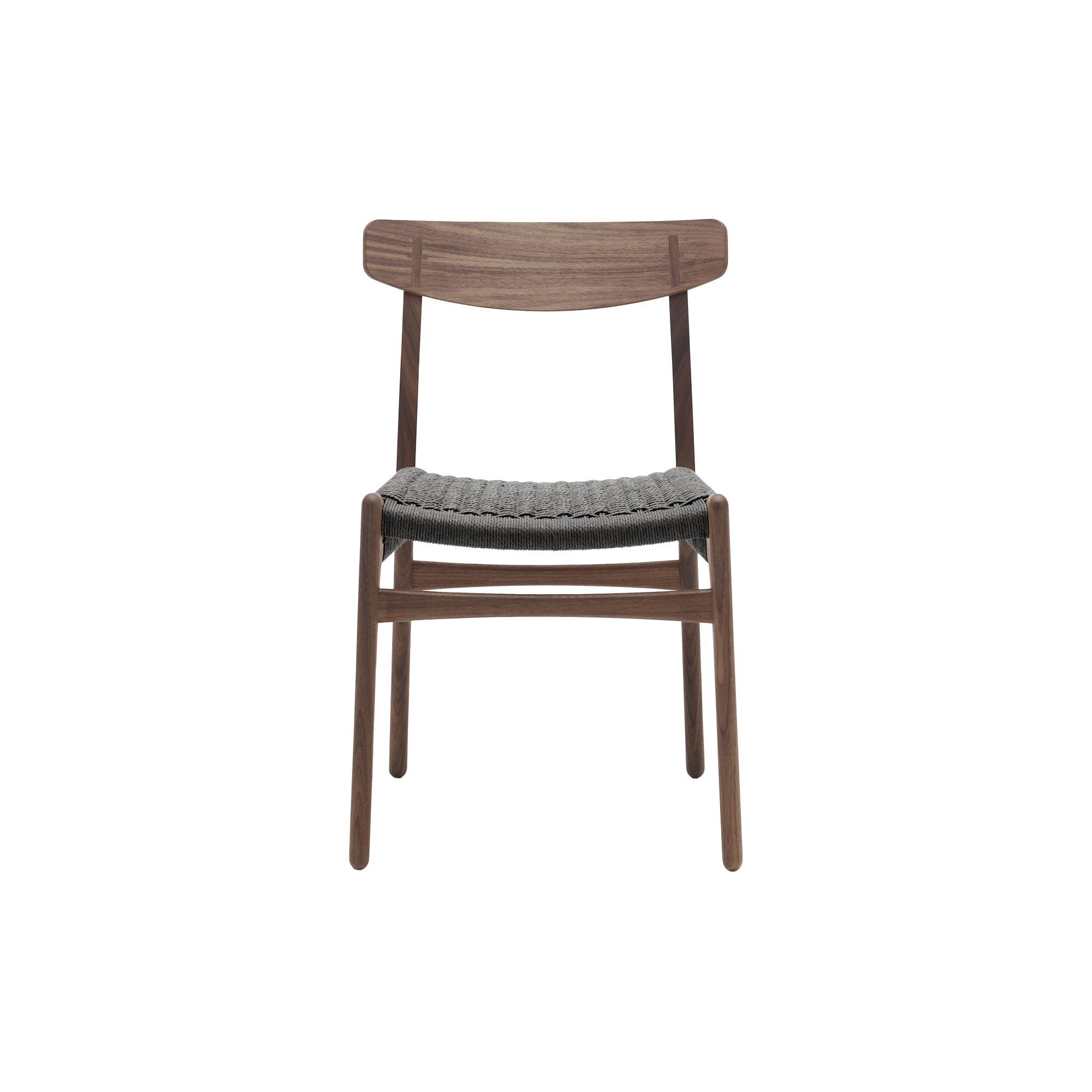 Carl Hansen & Søn - CH23 spisebordsstol, olieret valnød/sort - H: 78,6 x B: 50,3 x D: 50,3 cm.