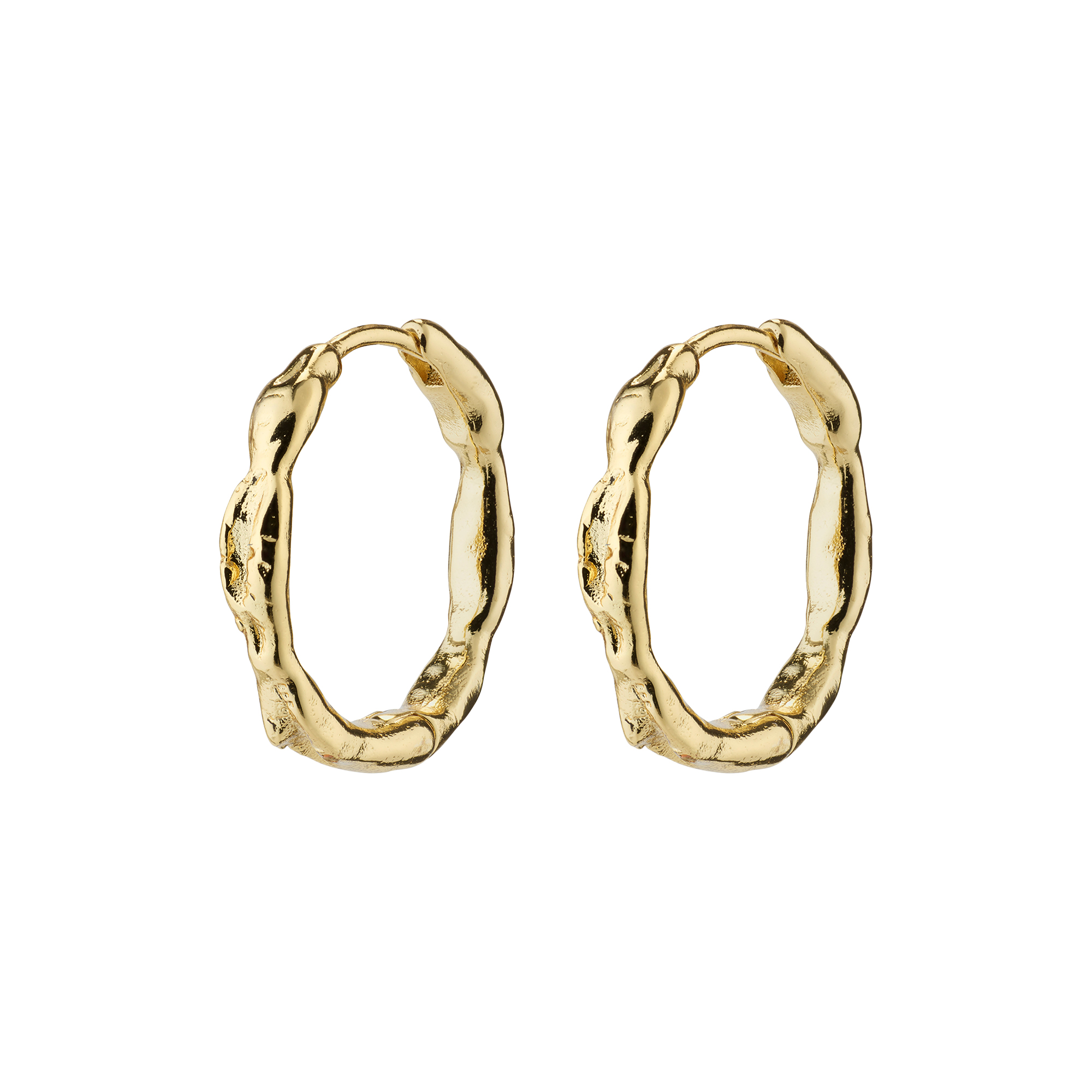 Pilgrim - EDDY recycled organiske medium hoops, guldbelagt