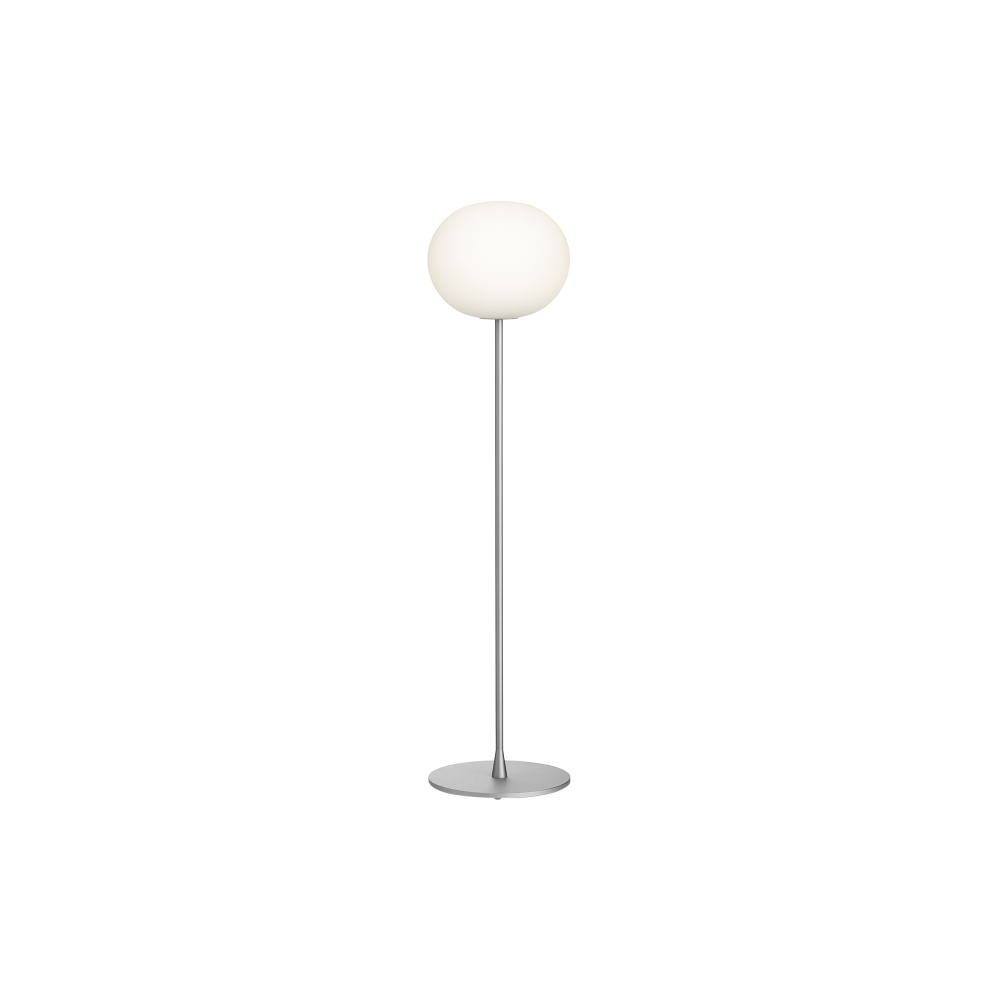 Flos - Glo-Ball F1 Floor Lamp, silver/opal