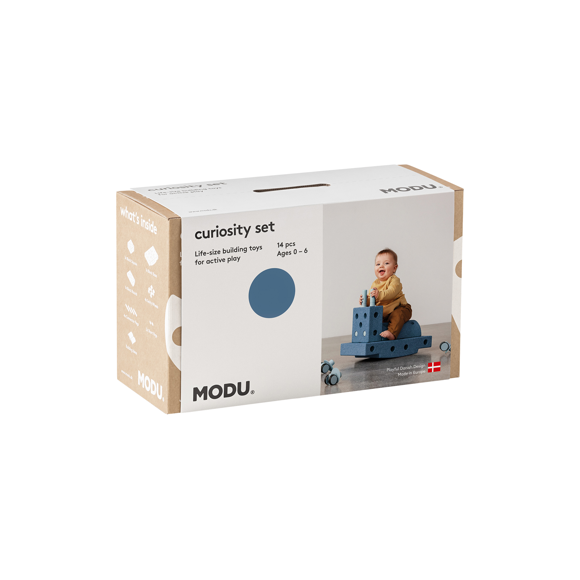 MODU - Curiosity sæt, deep blue/sky blue