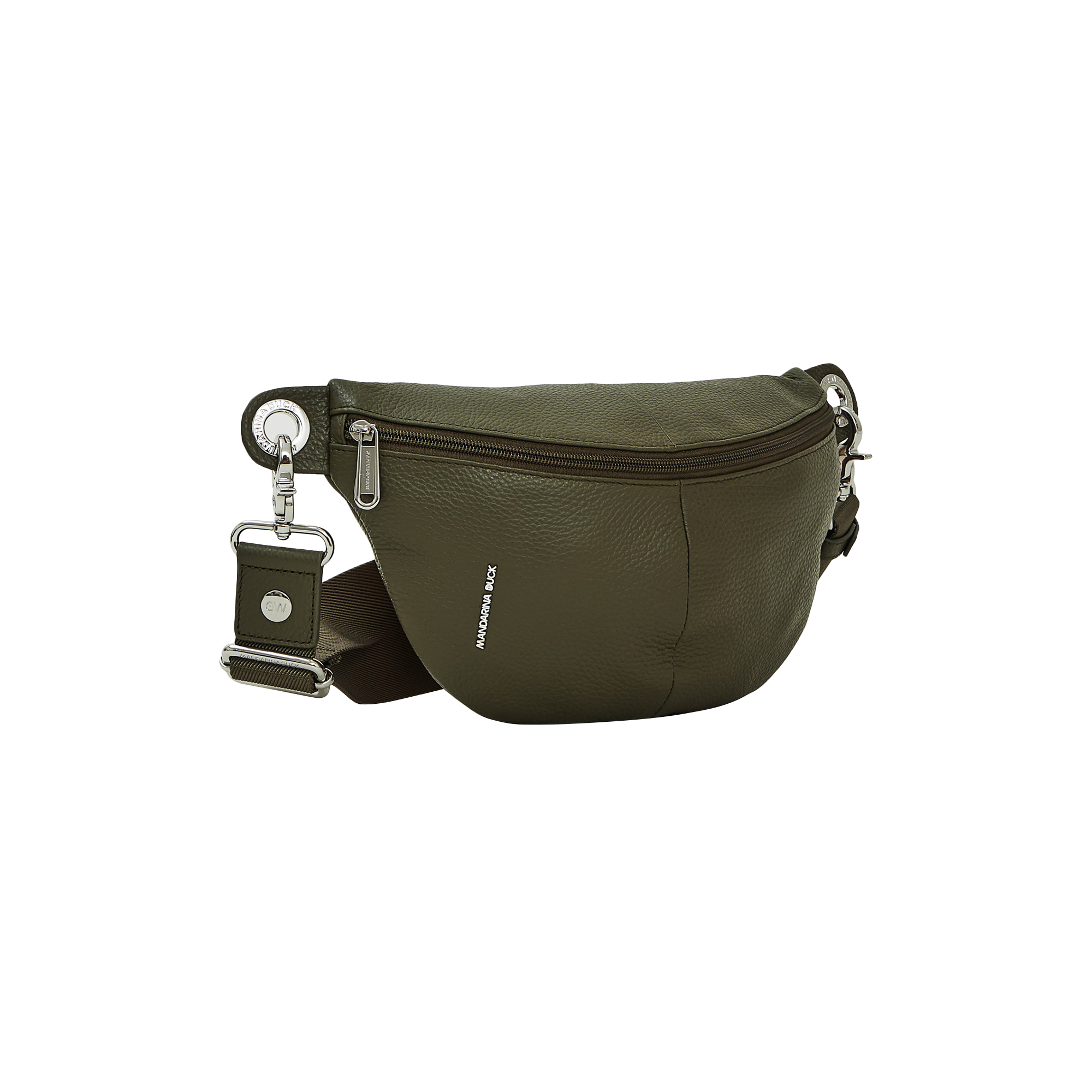 Mandarina Duck - MELLOW LEATHER BUM BAG | Winter Olive | Bæltetaske