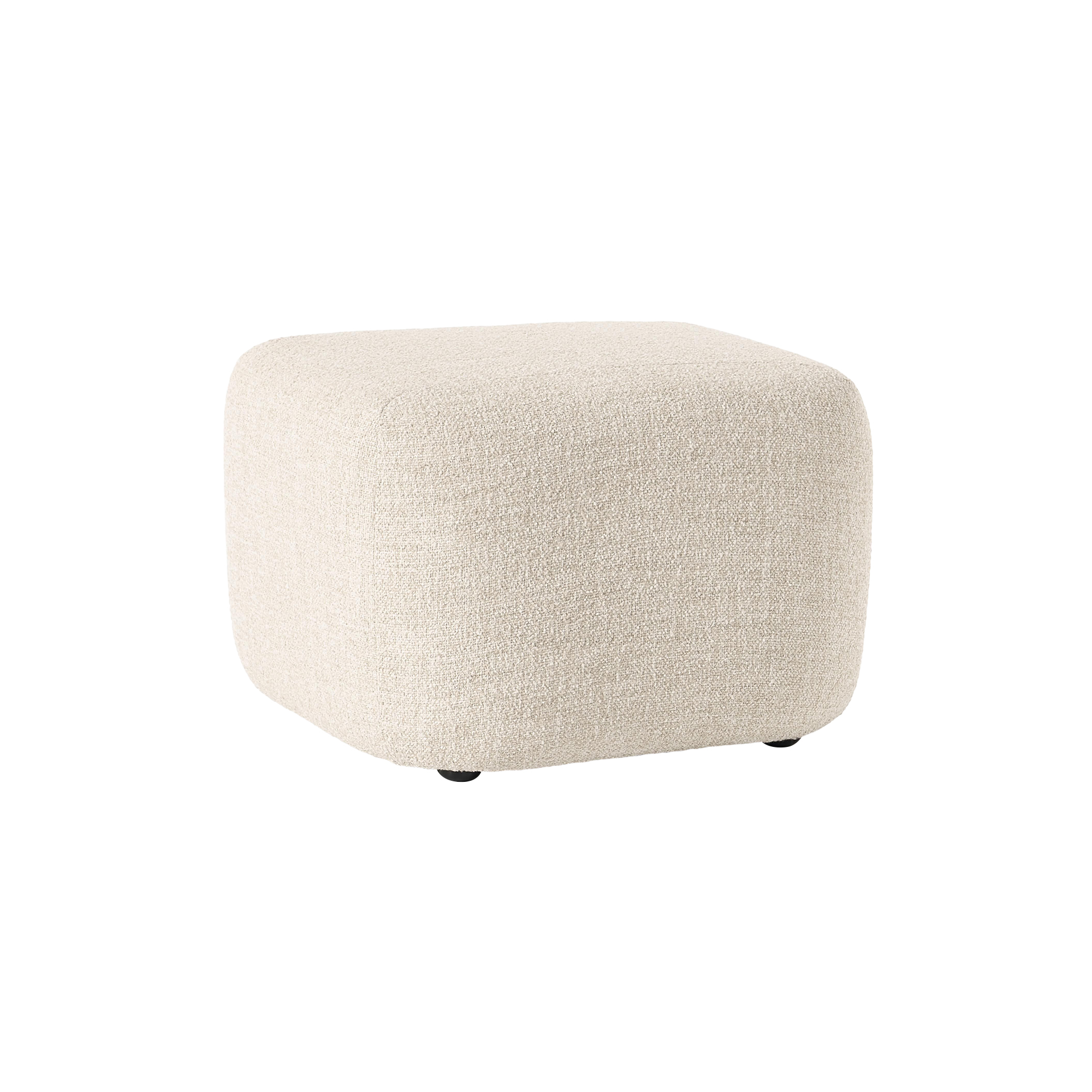 Westwing Collection - Wolke Ottoman, bouclé light beige