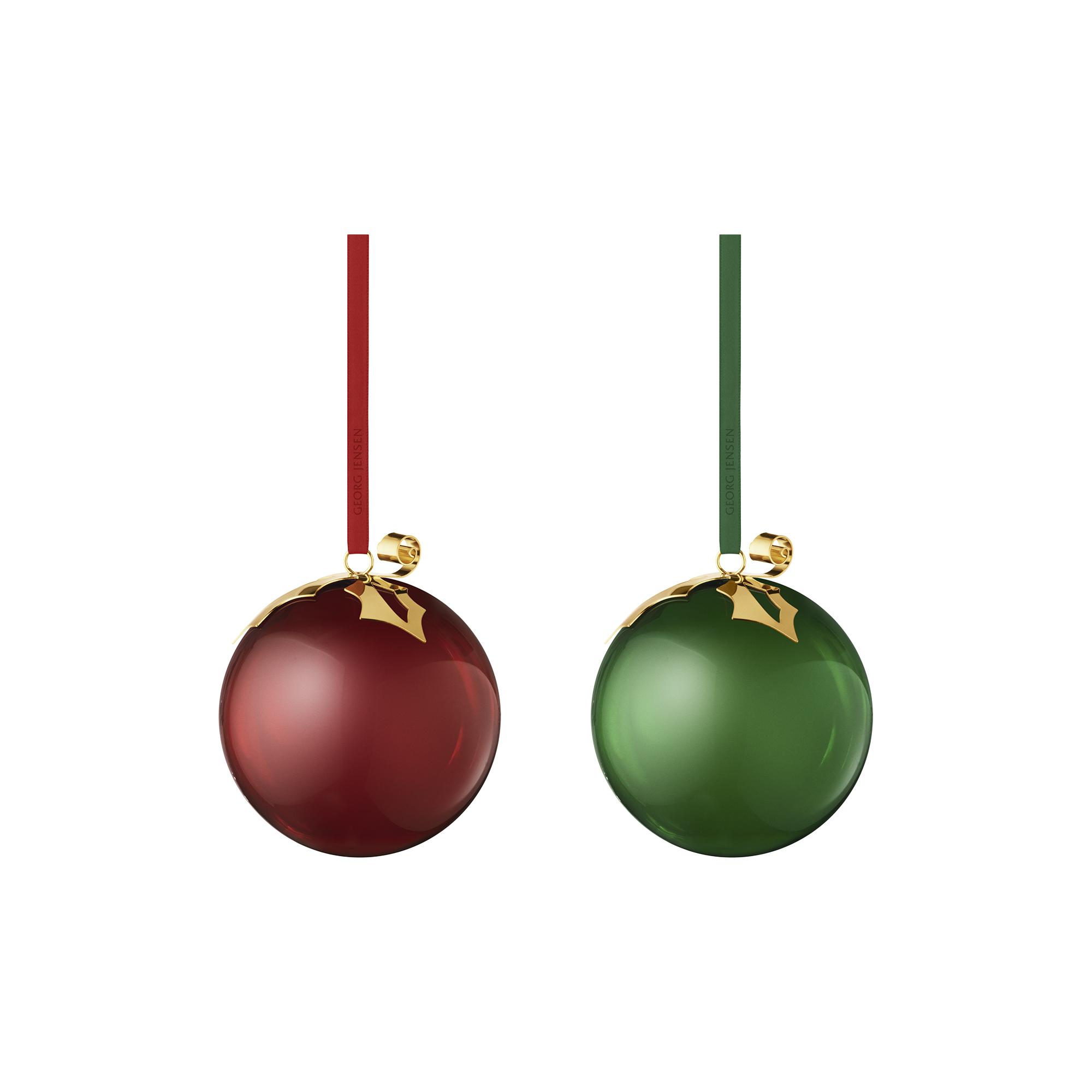Georg Jensen - 2025 Glaskugler 2 stk., Christmas Collectibles