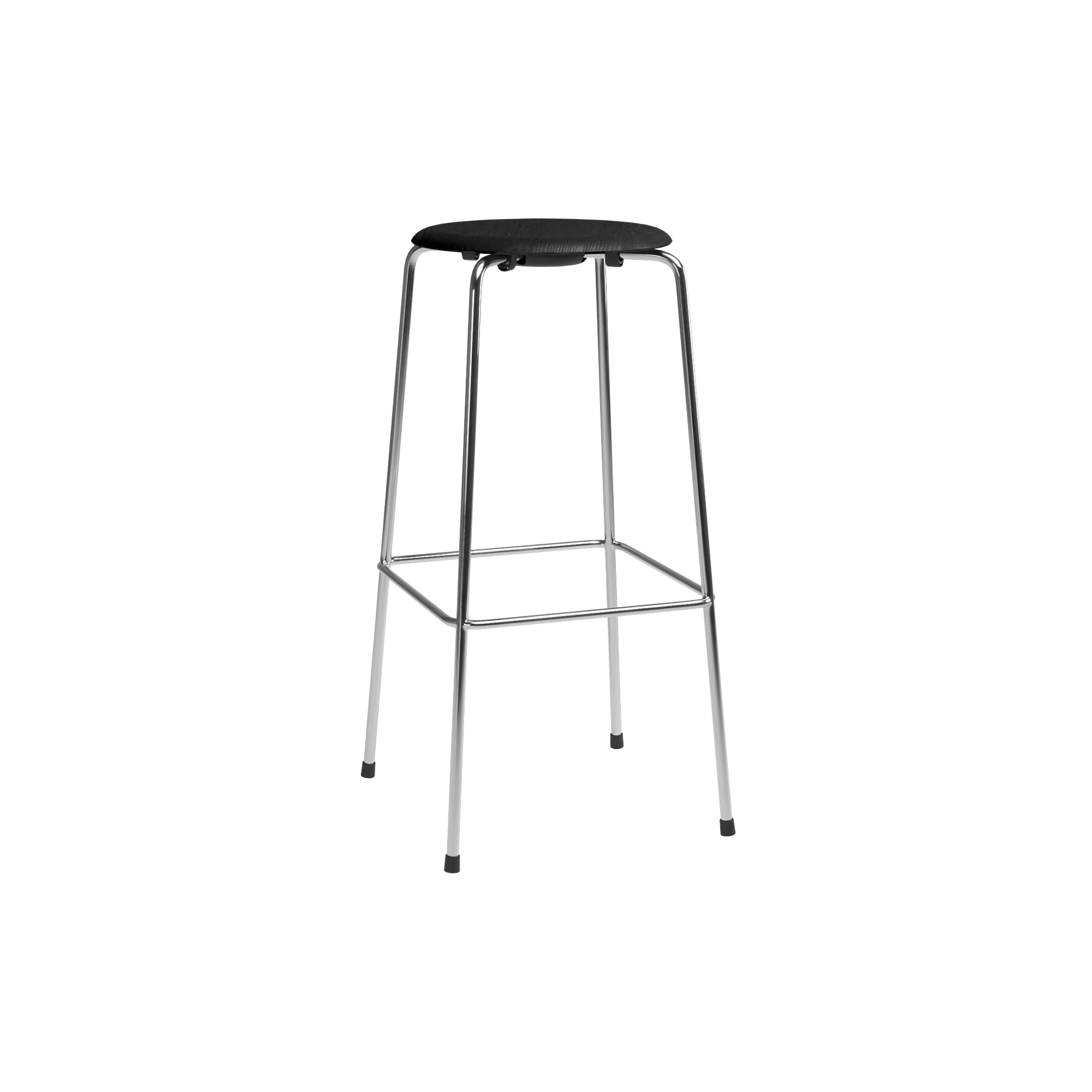 Fritz Hansen - High Dot barstol, black ash - H: 76 x L: 38,8 x B: 38,9 cm.