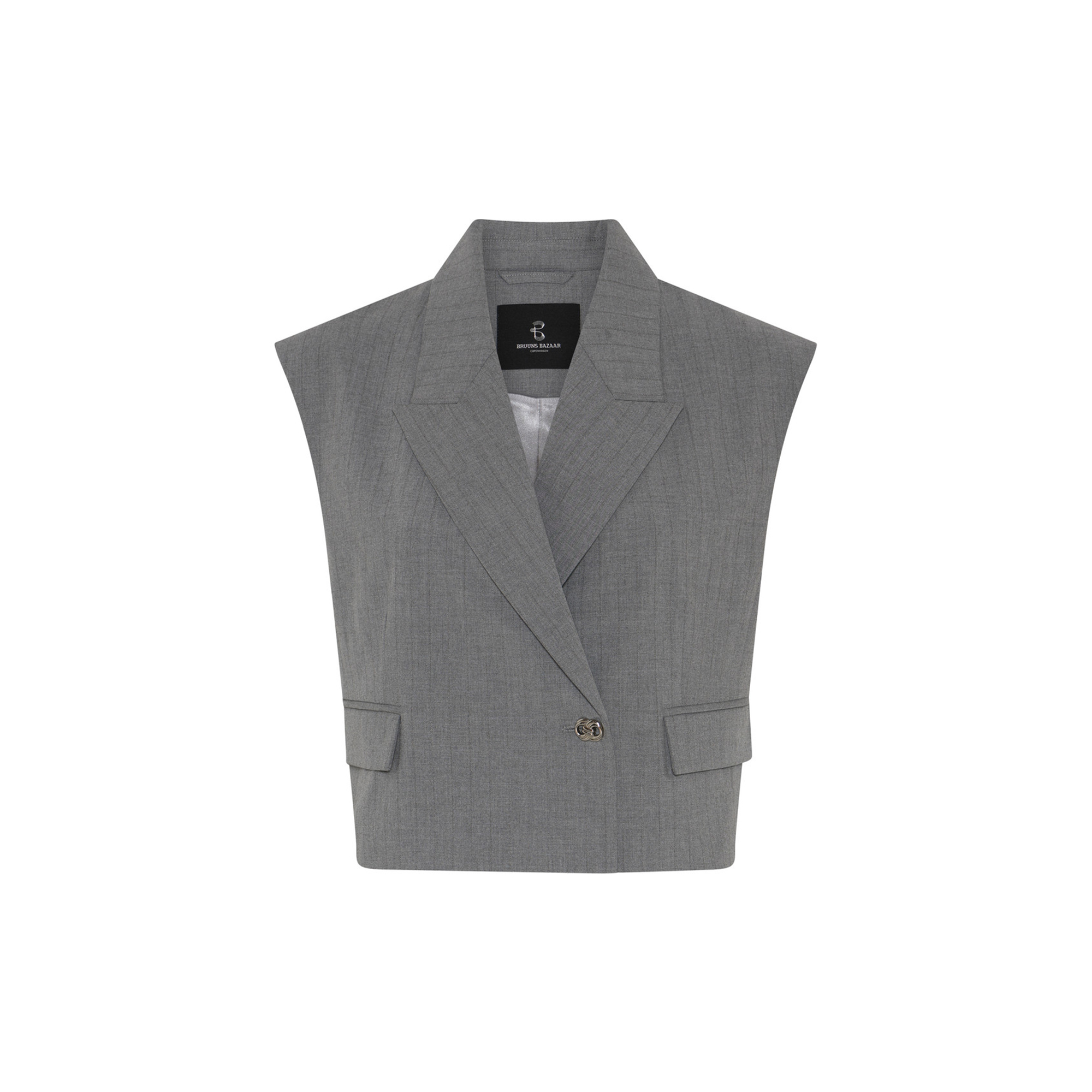 Bruuns Bazaar - LataniaBBLinis waistcoat, grey - Str. 38