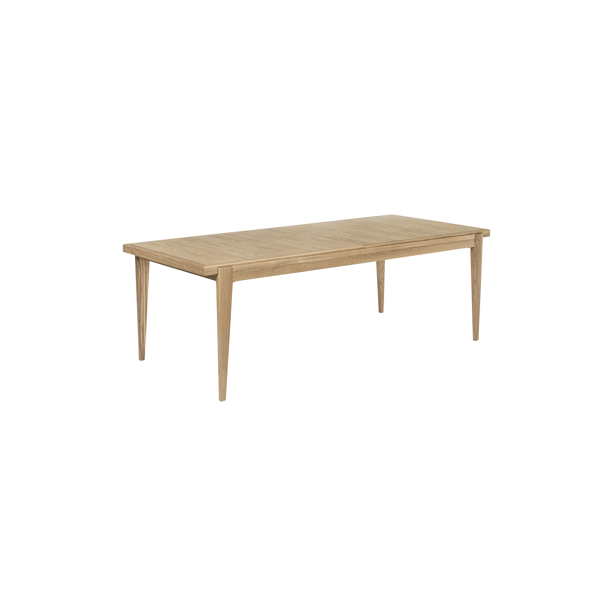 GUBI - S-Table Dining Table Rectangular Extendable, matt lacquered oak - H: 75 x L: 220/270/320 x B: 95 cm.