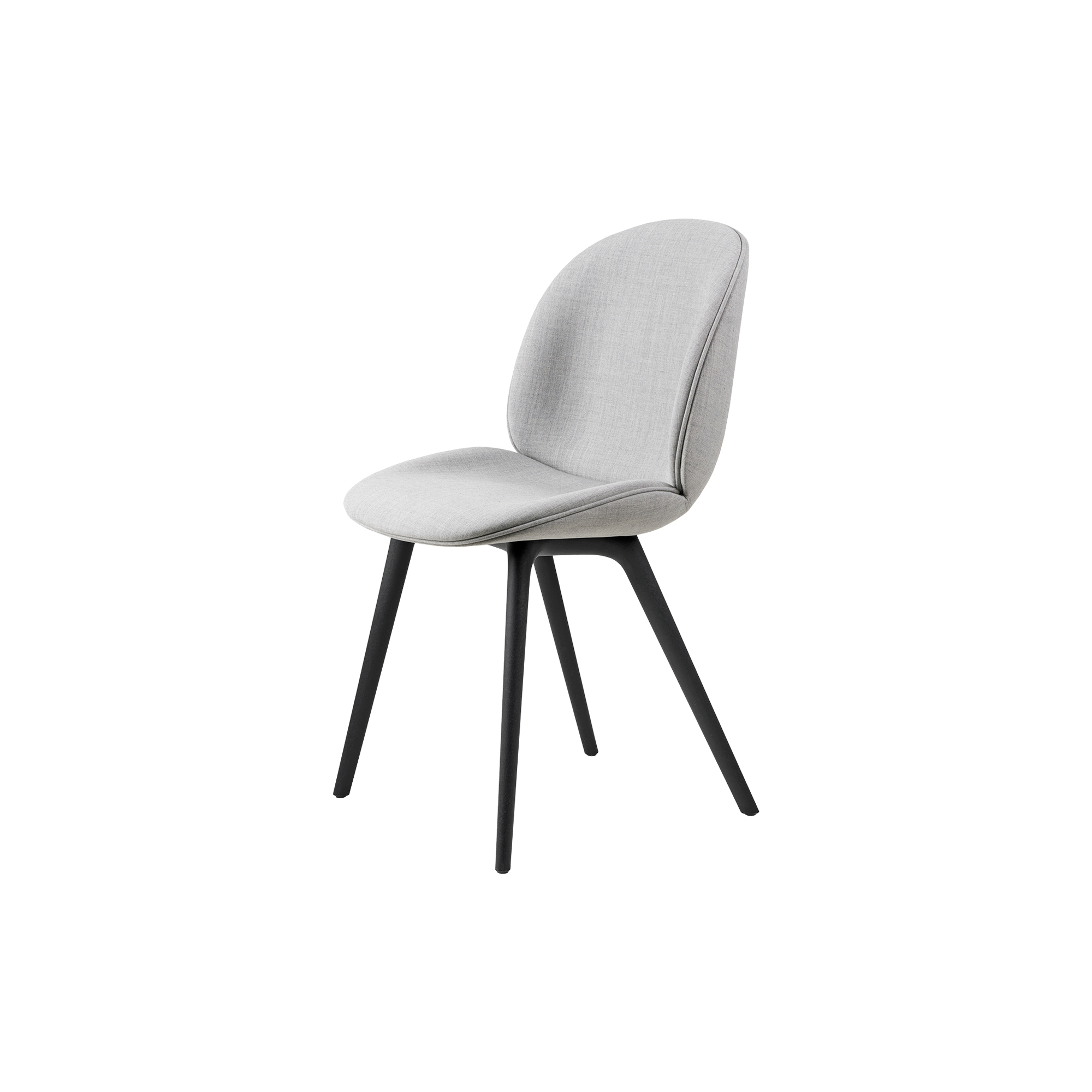 GUBI - Beetle Dining Chair Fully Upholstered, Remix 123/black - H: 87 x B: 56 x D: 58 cm.
