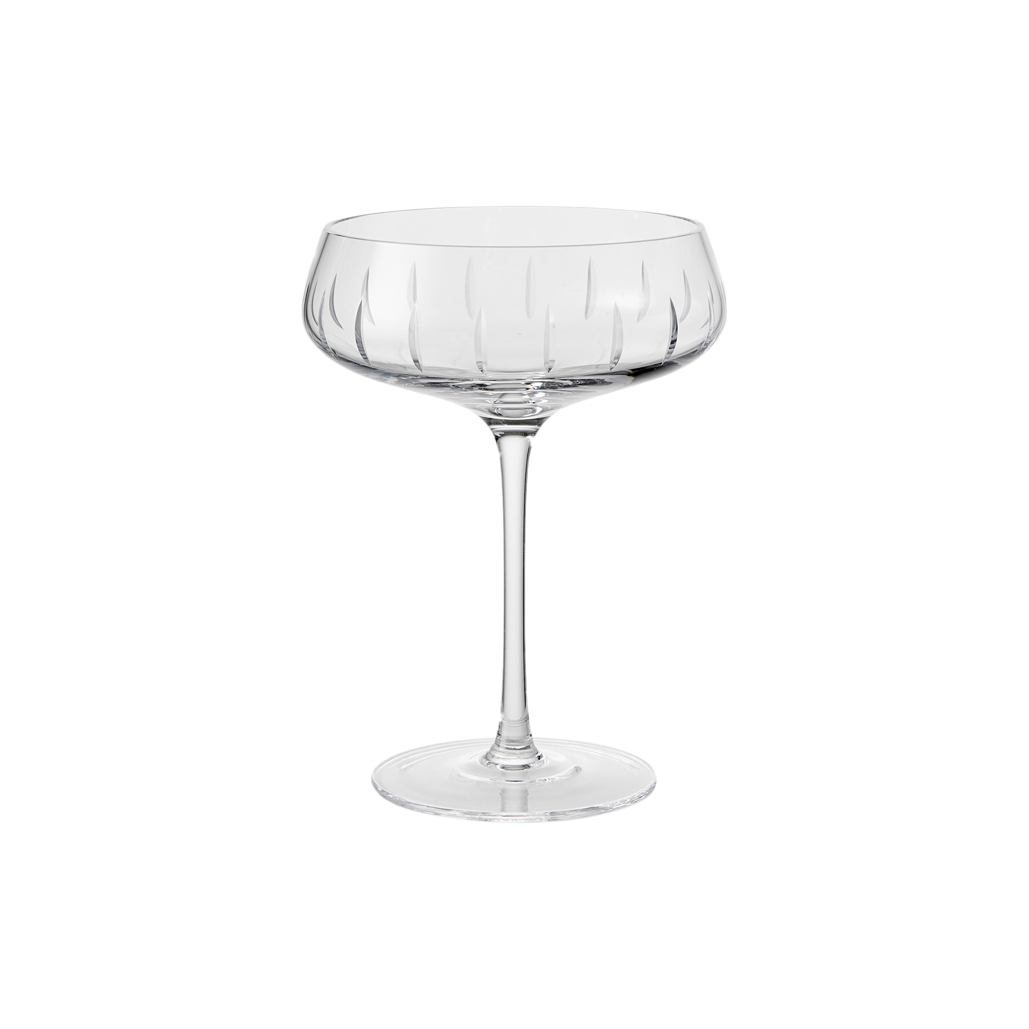 Louise Roe - Champagne Coupe Single Cut, Crystal Glass