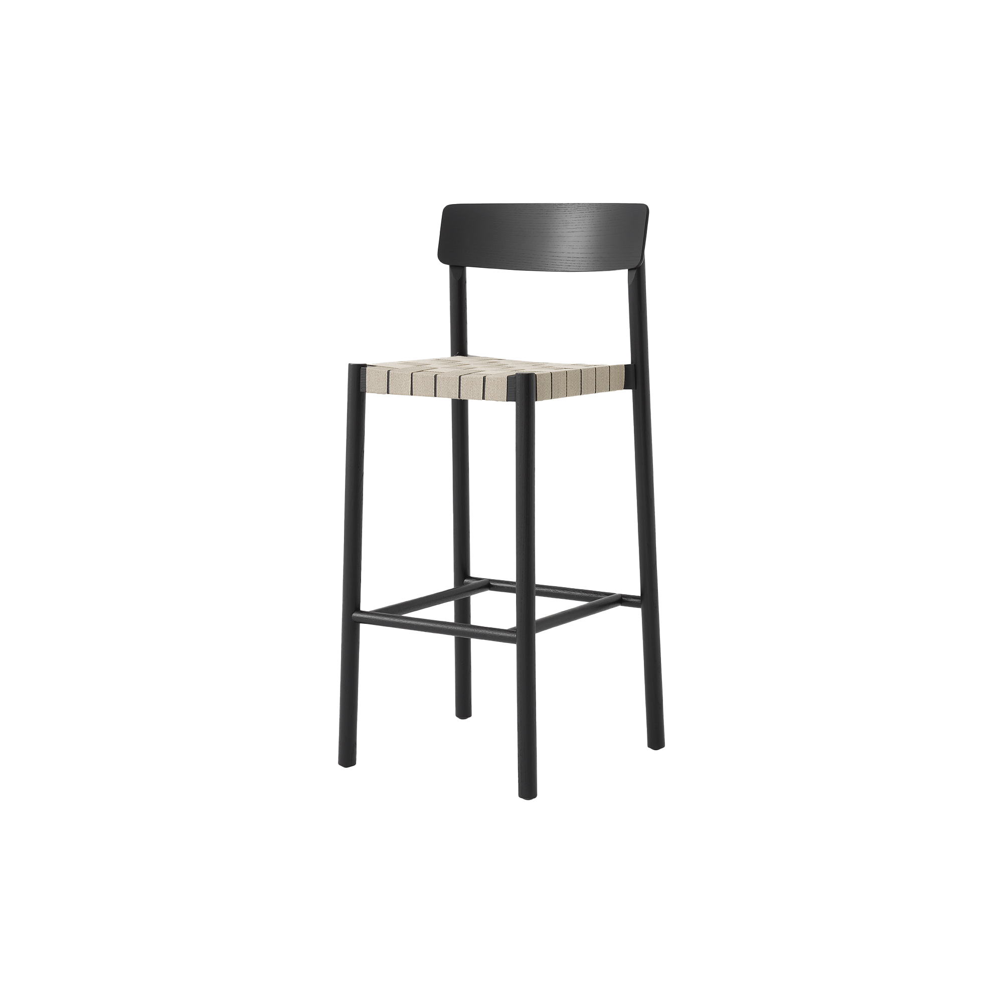 &Tradition - Betty TK15 Bar Chair, black lacquered ash/natural