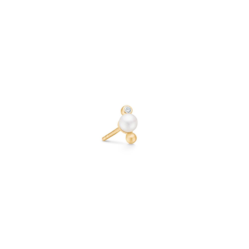 Ro Copenhagen - Orbit Dot perleørering S, guld