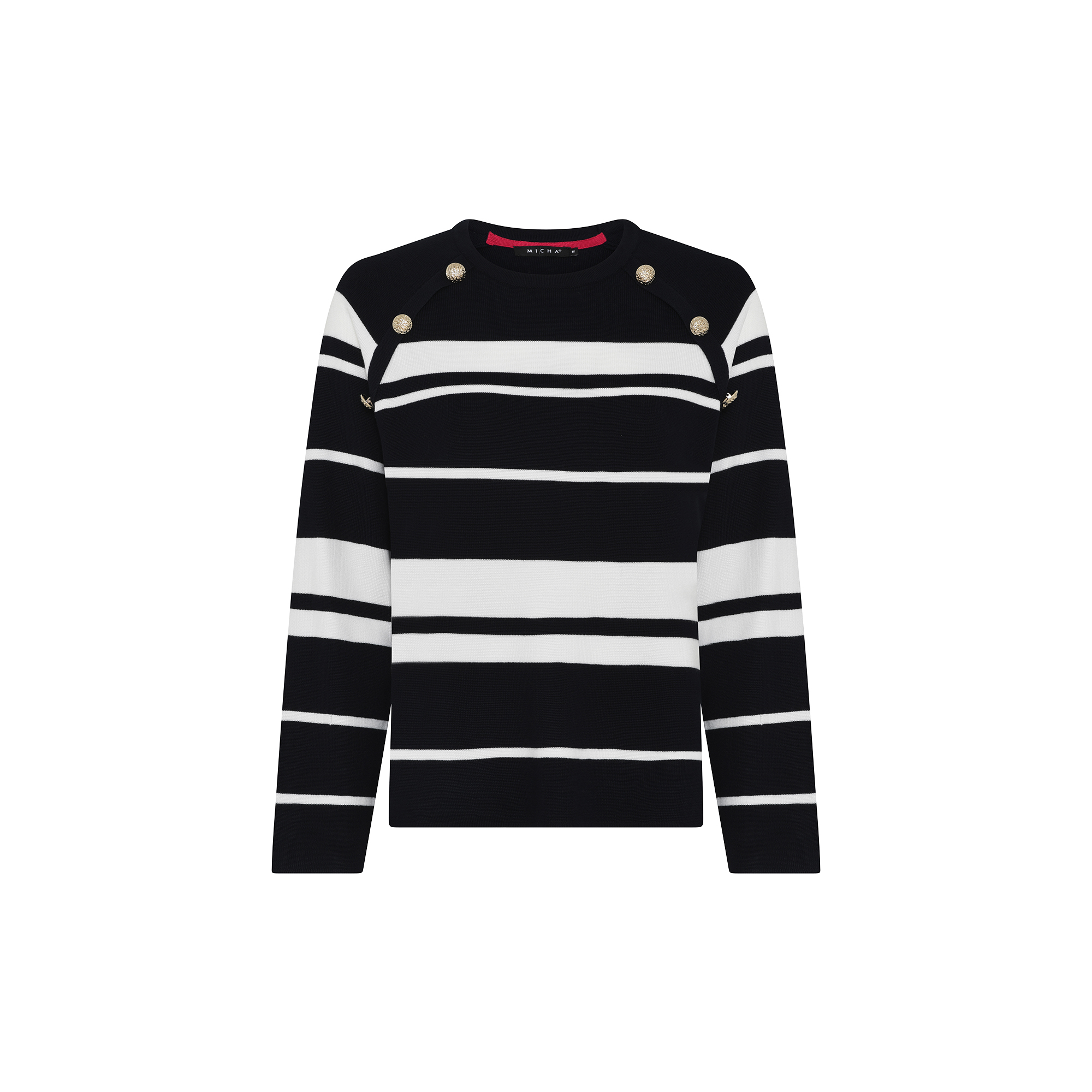 Micha - Jumper Sporty Milano Knit, navy/offwh - Str. L