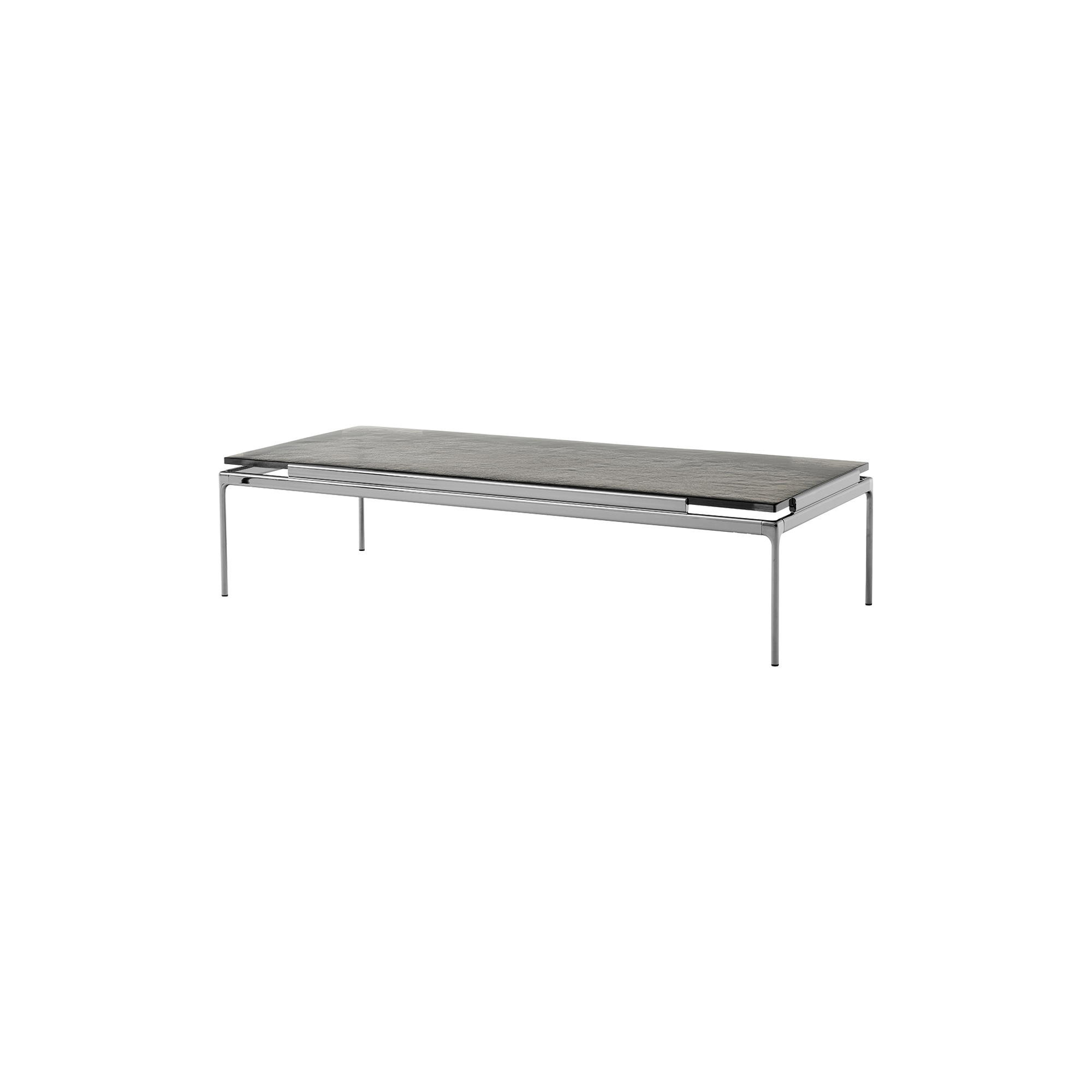 &Tradition - Sett LN12 Coffee Table, smoked glass/dark chrome