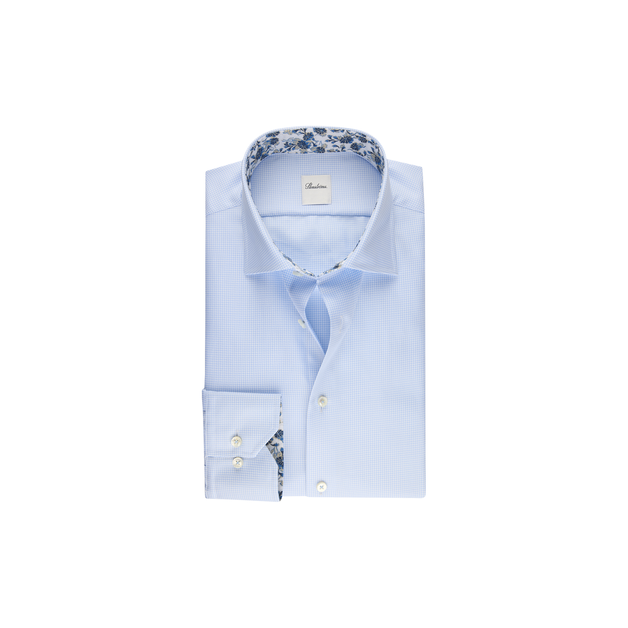 Stenströms - Slimline C75 RM cuff Contrast, light blue - Str. 43
