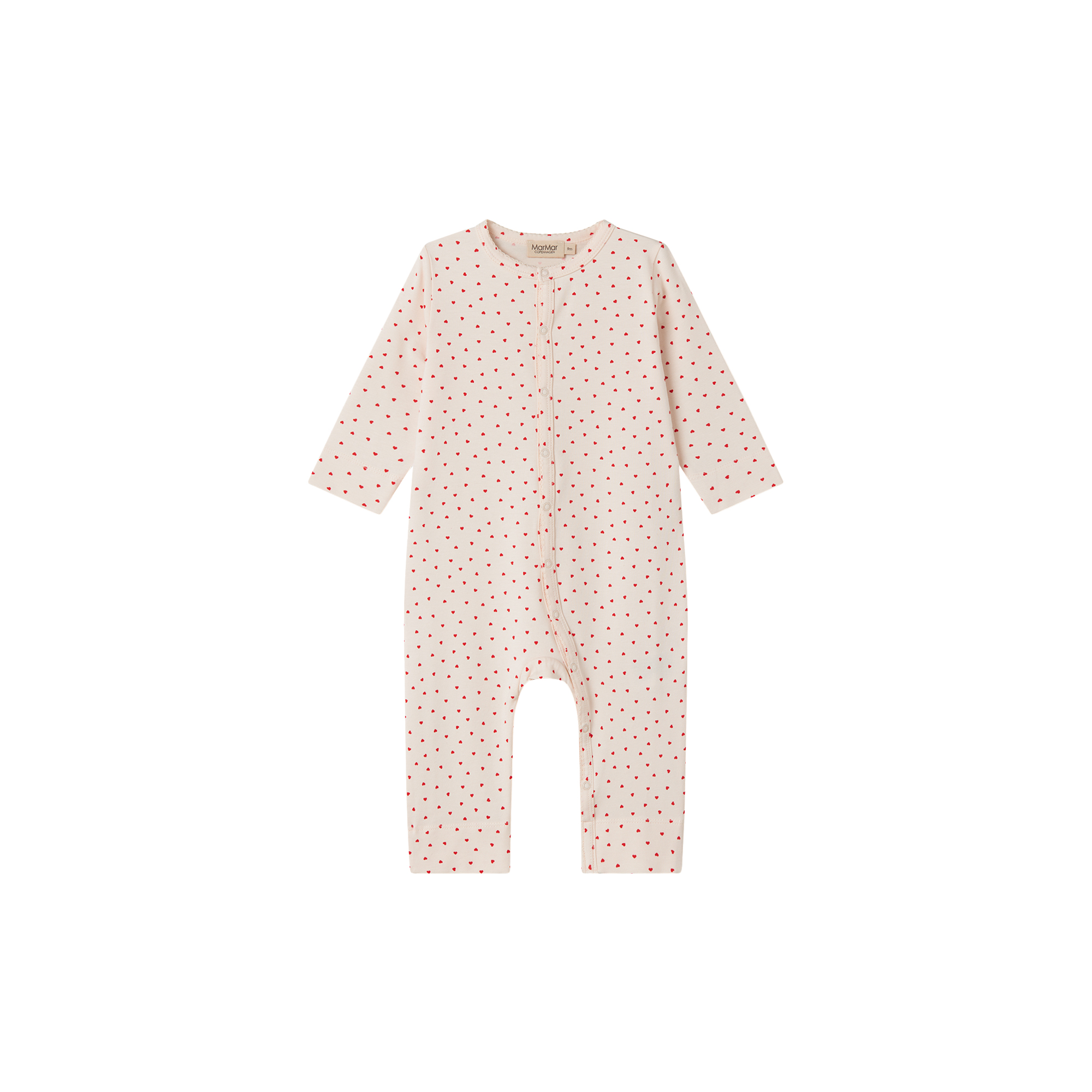 MarMar Copenhagen - Ruka Romper, happy hearts - Str. 2M-56