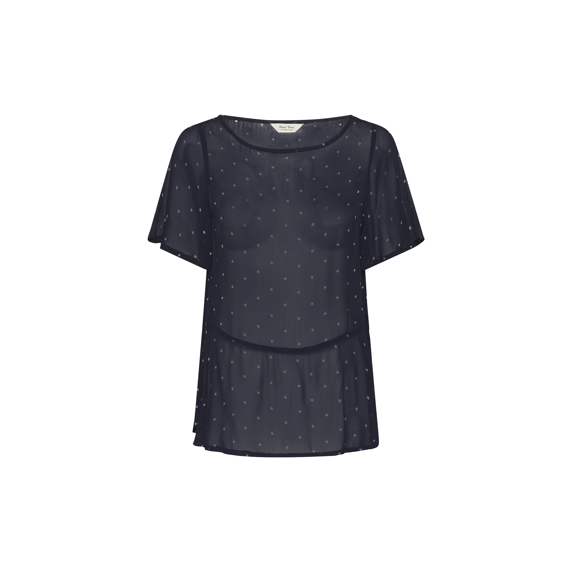Part Two - DusinePW Blouse, dark navy dot print - Str. 36