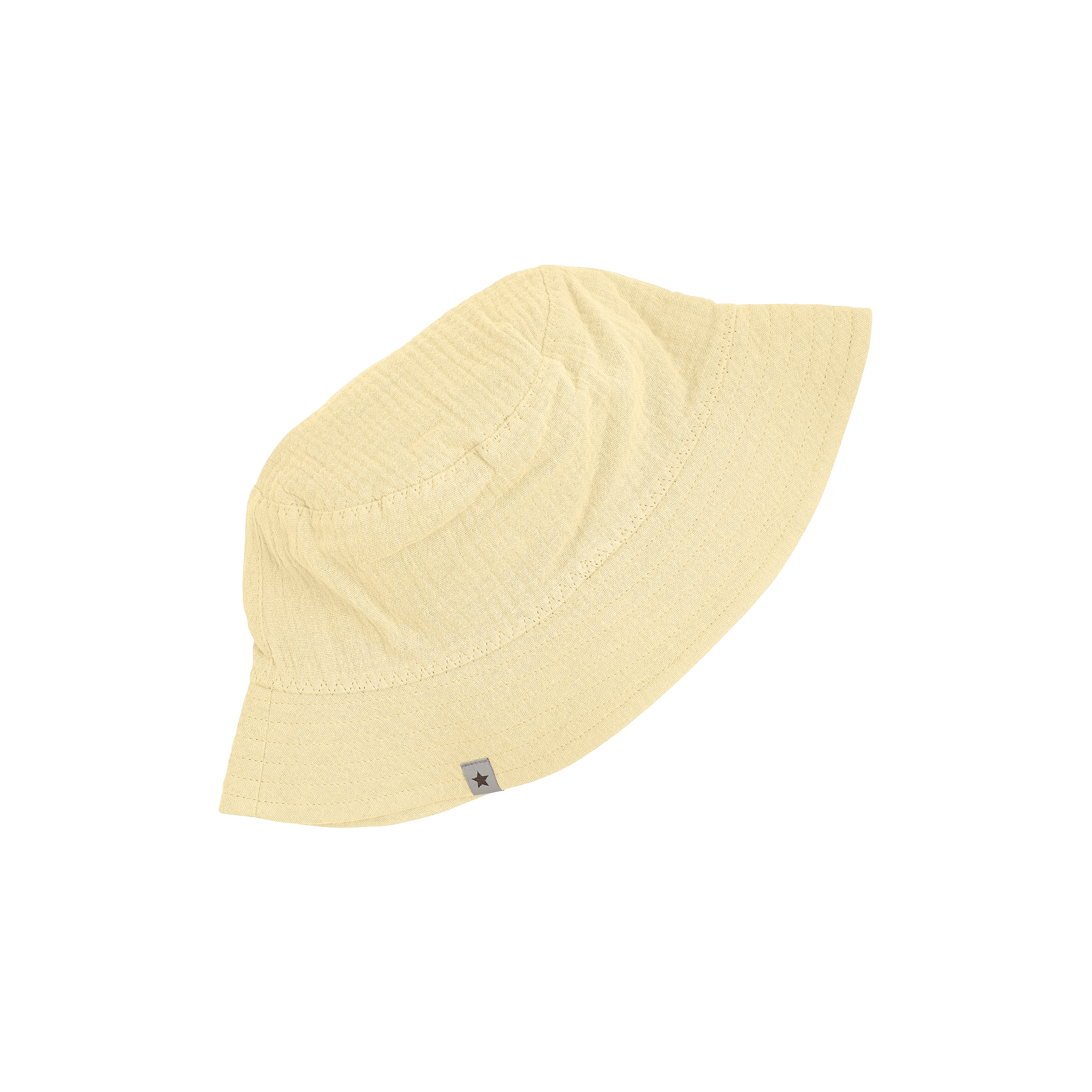 HUTTEliHUT - Bucket Hat Muslin, double cream - 4-6Y