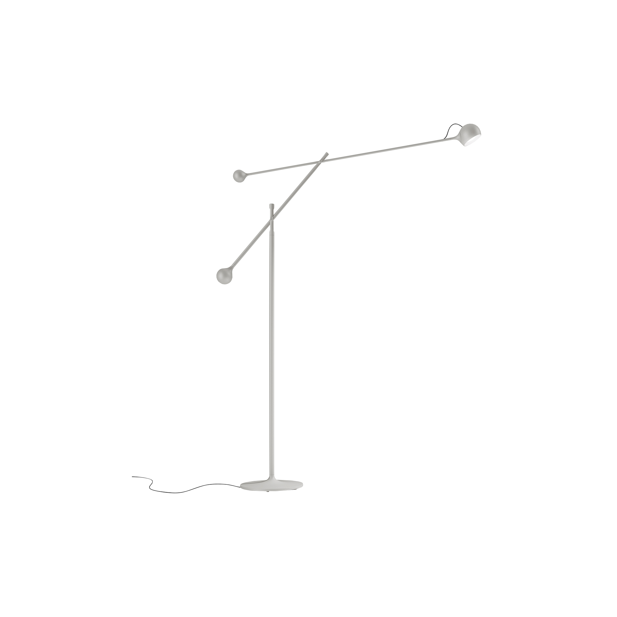 Artemide - IXA gulvlampe, white/ grey, Novelties - H: 126,8 x L: 105,3 x Ø 28 cm.