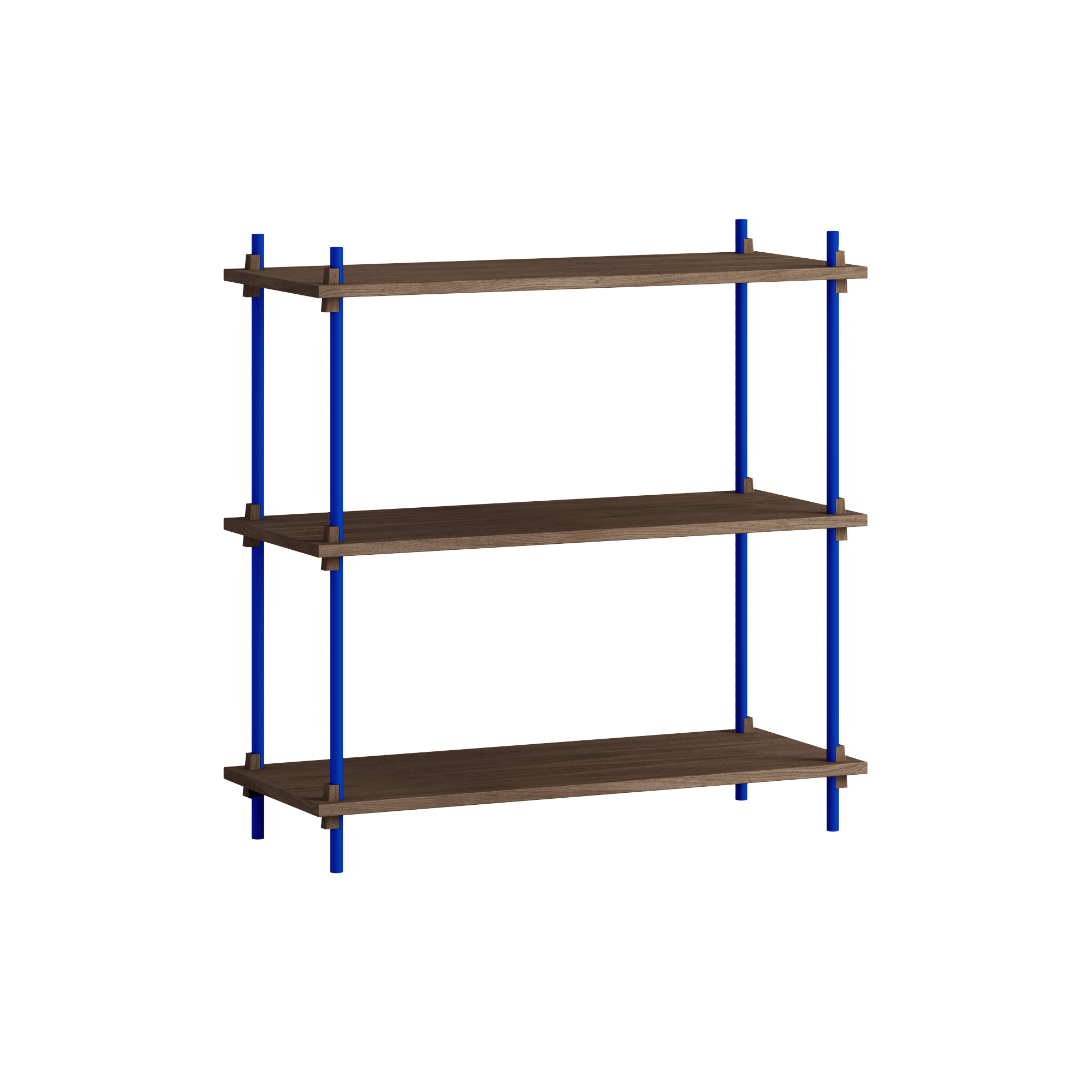 MOEBE - Shelving Classic Standard, smoked oak/deep blue