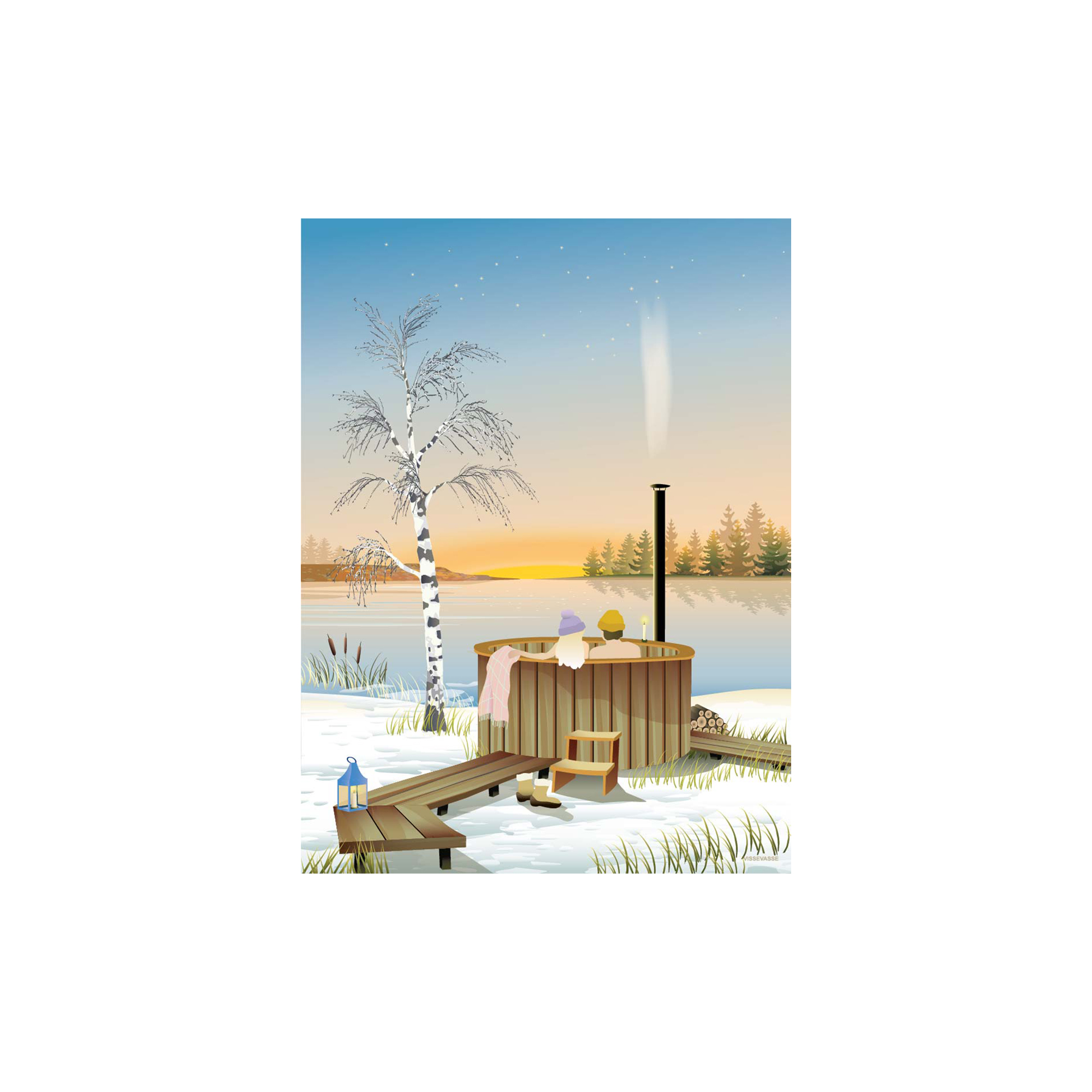 ViSSEVASSE - OUTDOOR HOT TUB plakat - 50x70 cm