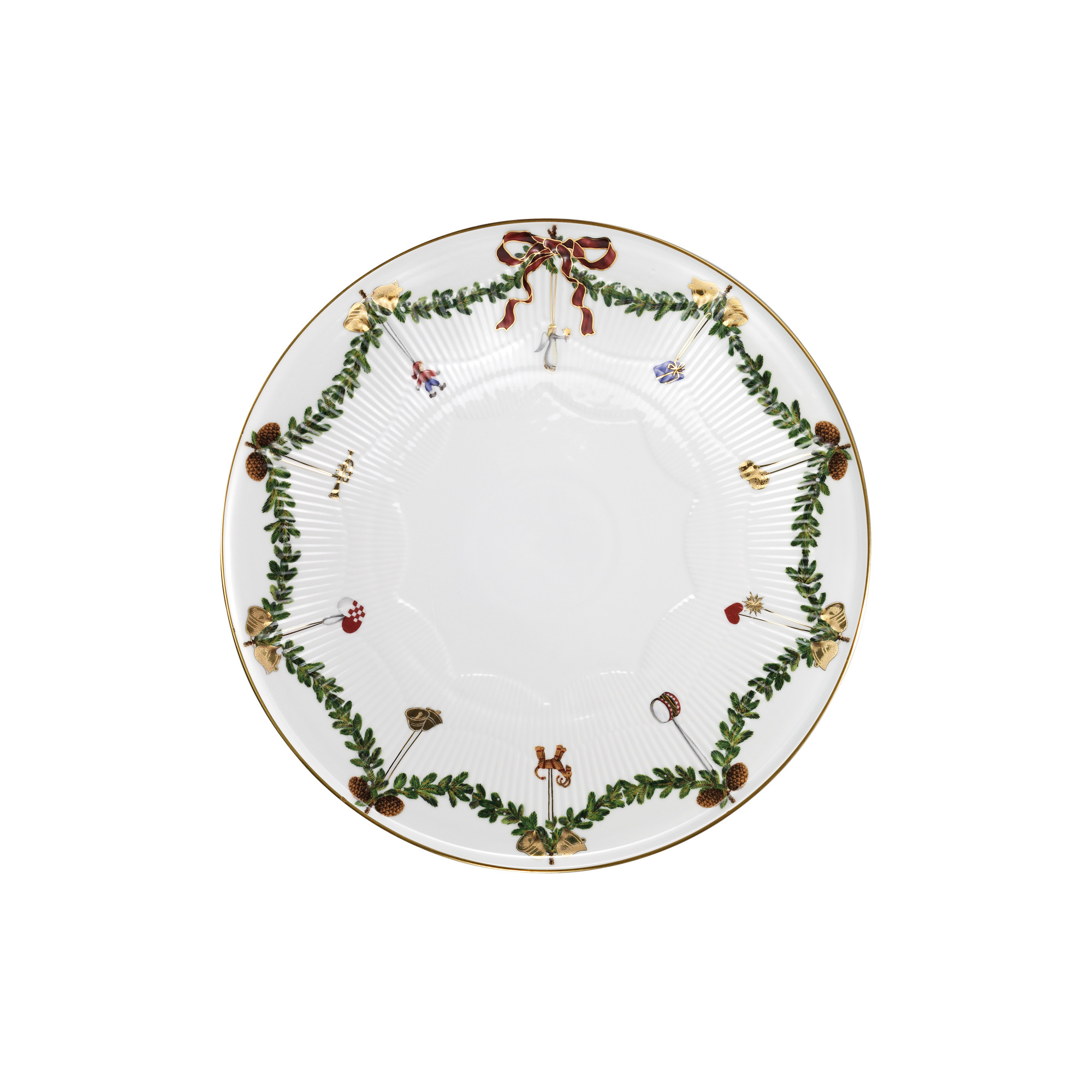 Royal Copenhagen - Stjerne Riflet fad Ø 32 cm, Stjerne Riflet Jul