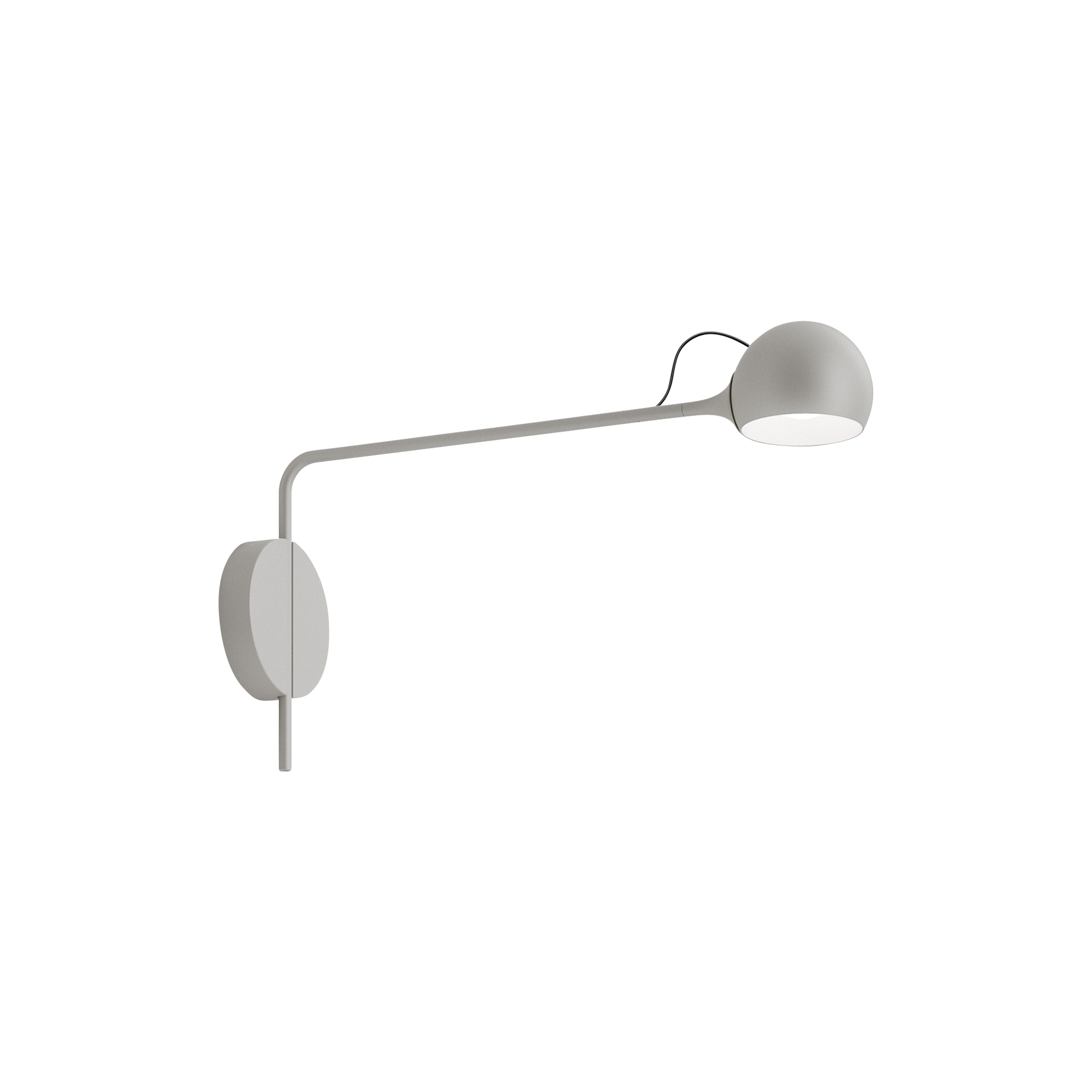 Artemide - IXA væglampe, white/ grey, Novelties - H: 28,5 x L: 49,2 x Ø 12 cm.