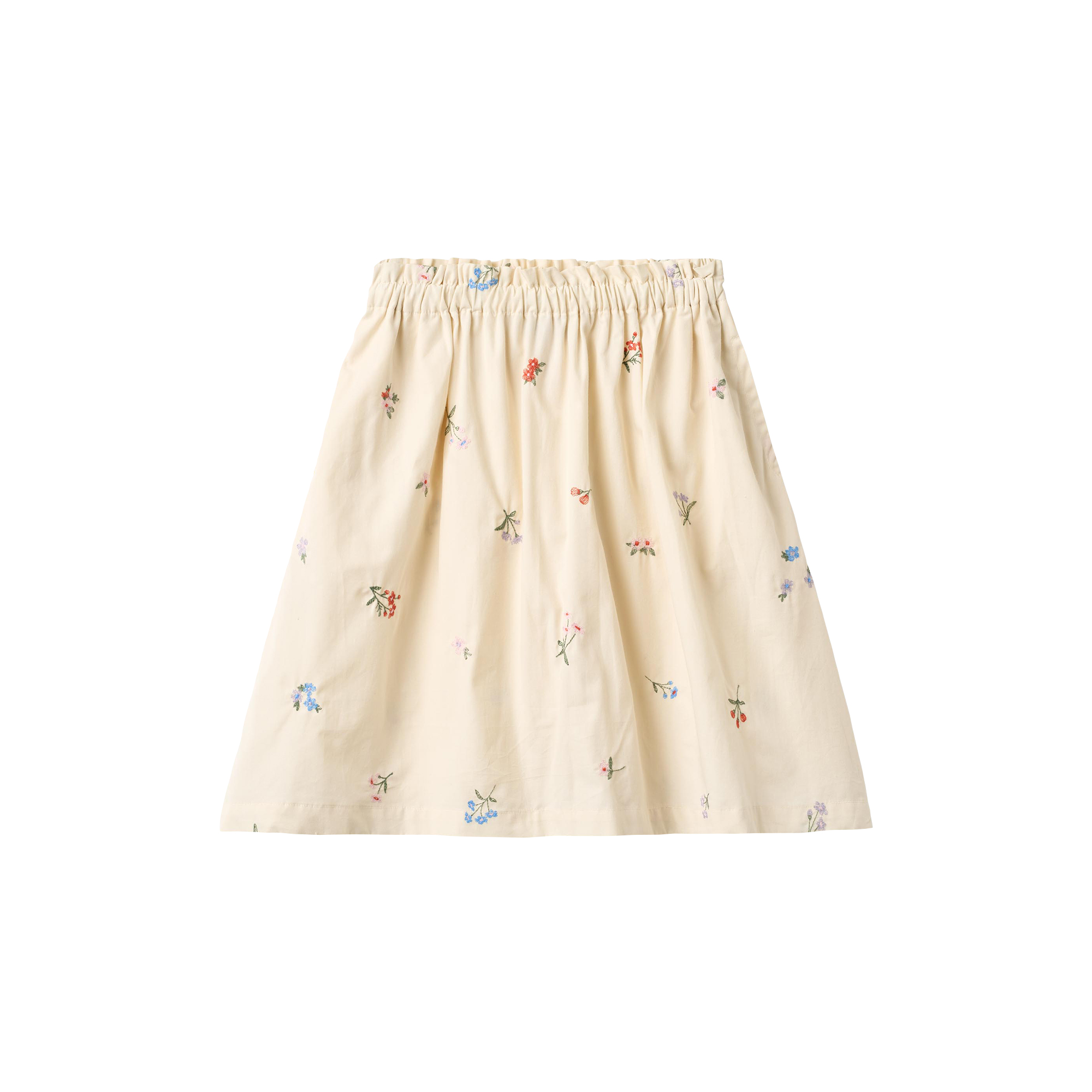 Wheat - Skirt Nora, ivory embroidery flowers - Str. 4Y-104