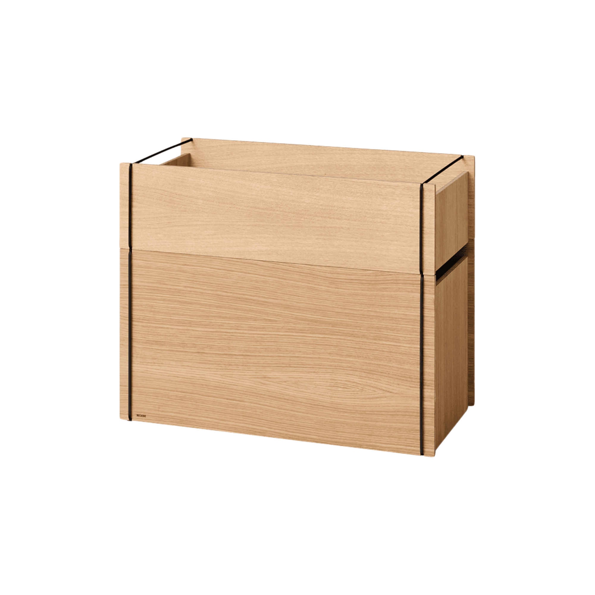 MOEBE - Storage Tower | Low | Oiled Oak/Black | Opbevaringskasse - Low1