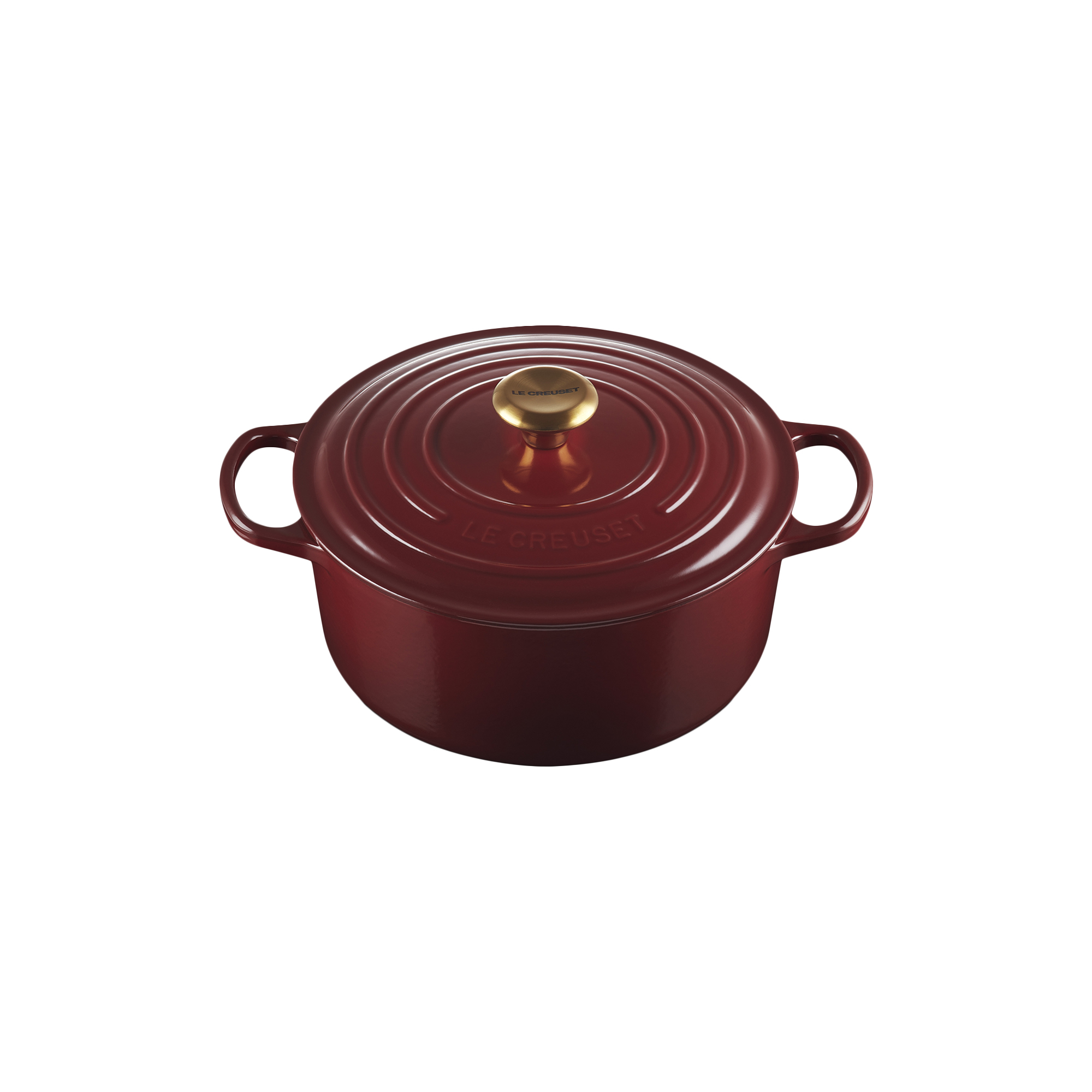 Le Creuset - Signature rund støbejernsgryde Ø 26 cm, garnet - Ø26 cm