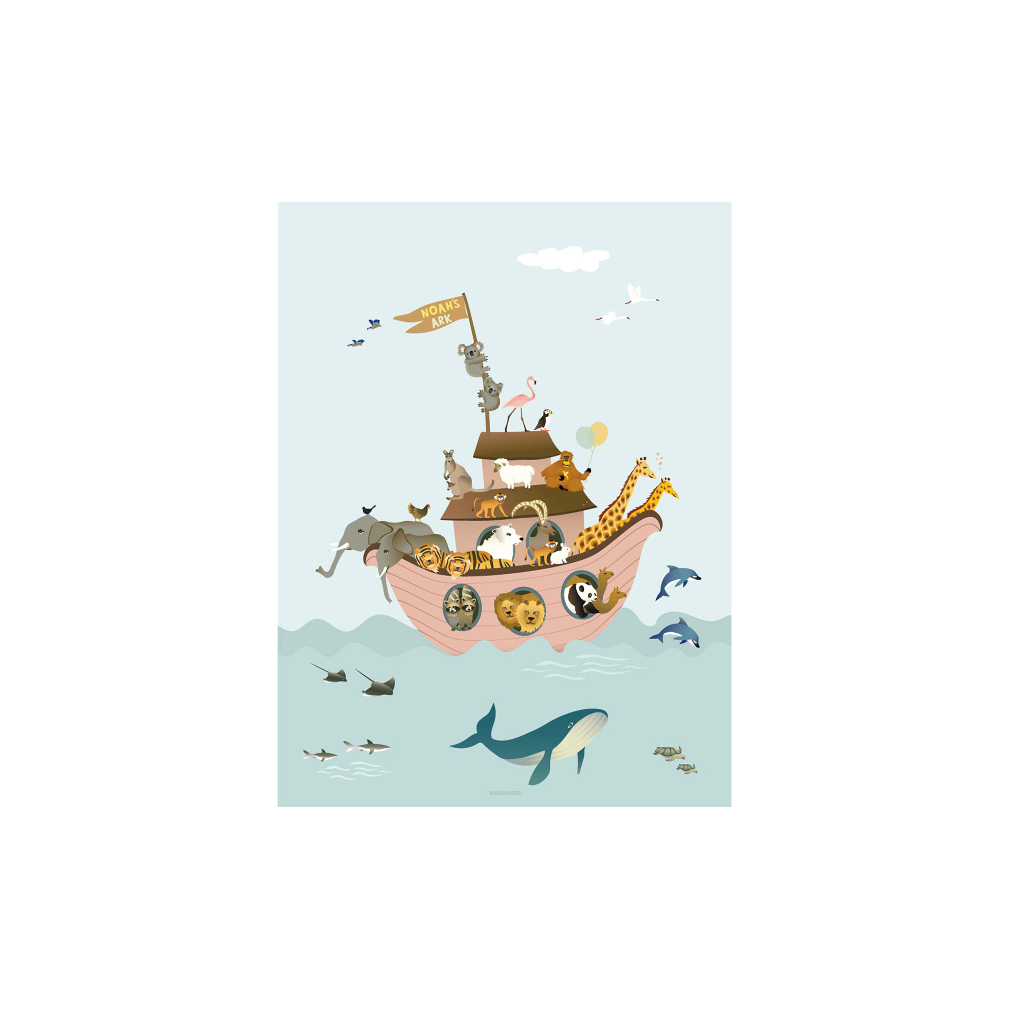 ViSSEVASSE - Noahs Ark plakat - 50x70 cm