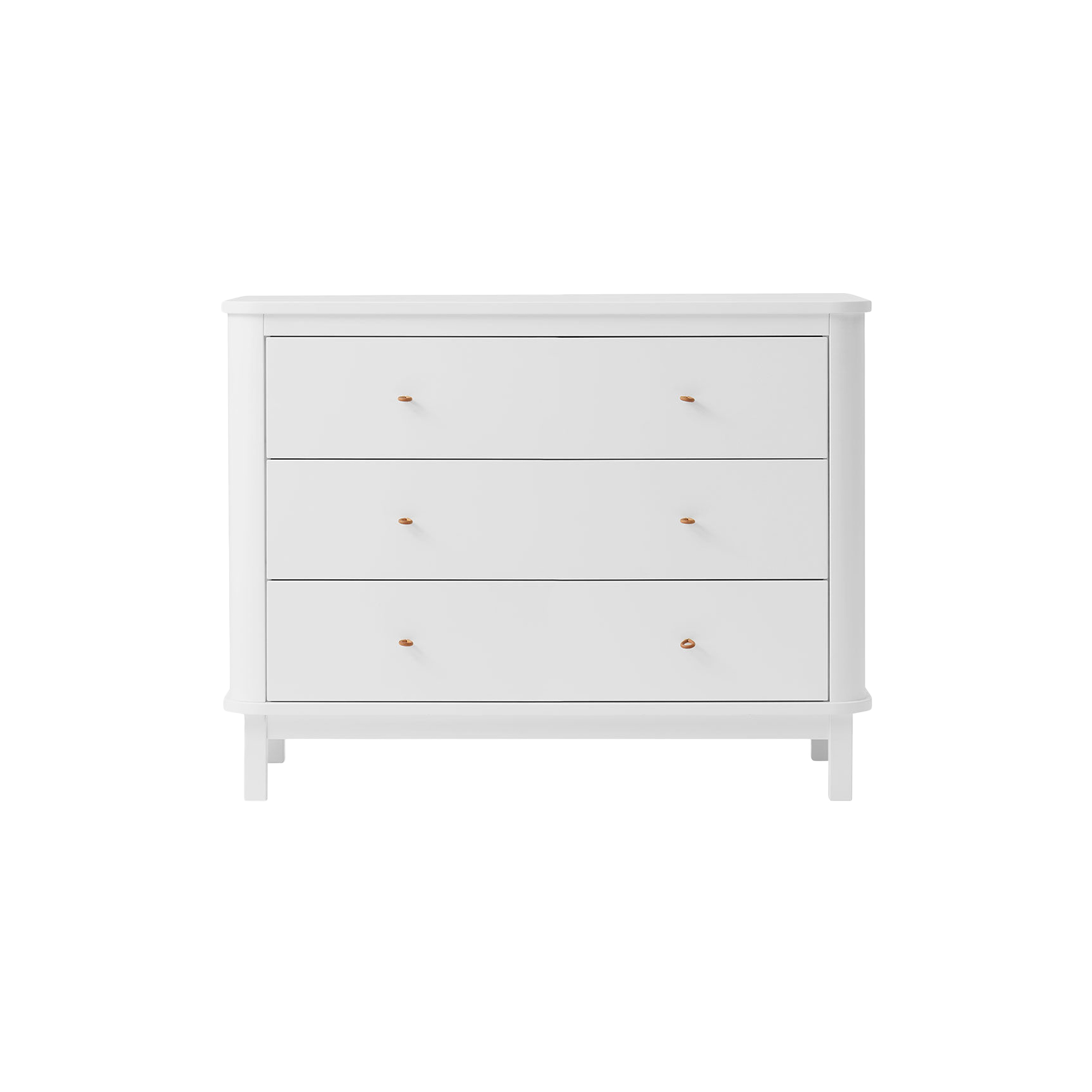 Oliver Furniture - Wood kommode 3 skuffer, hvid