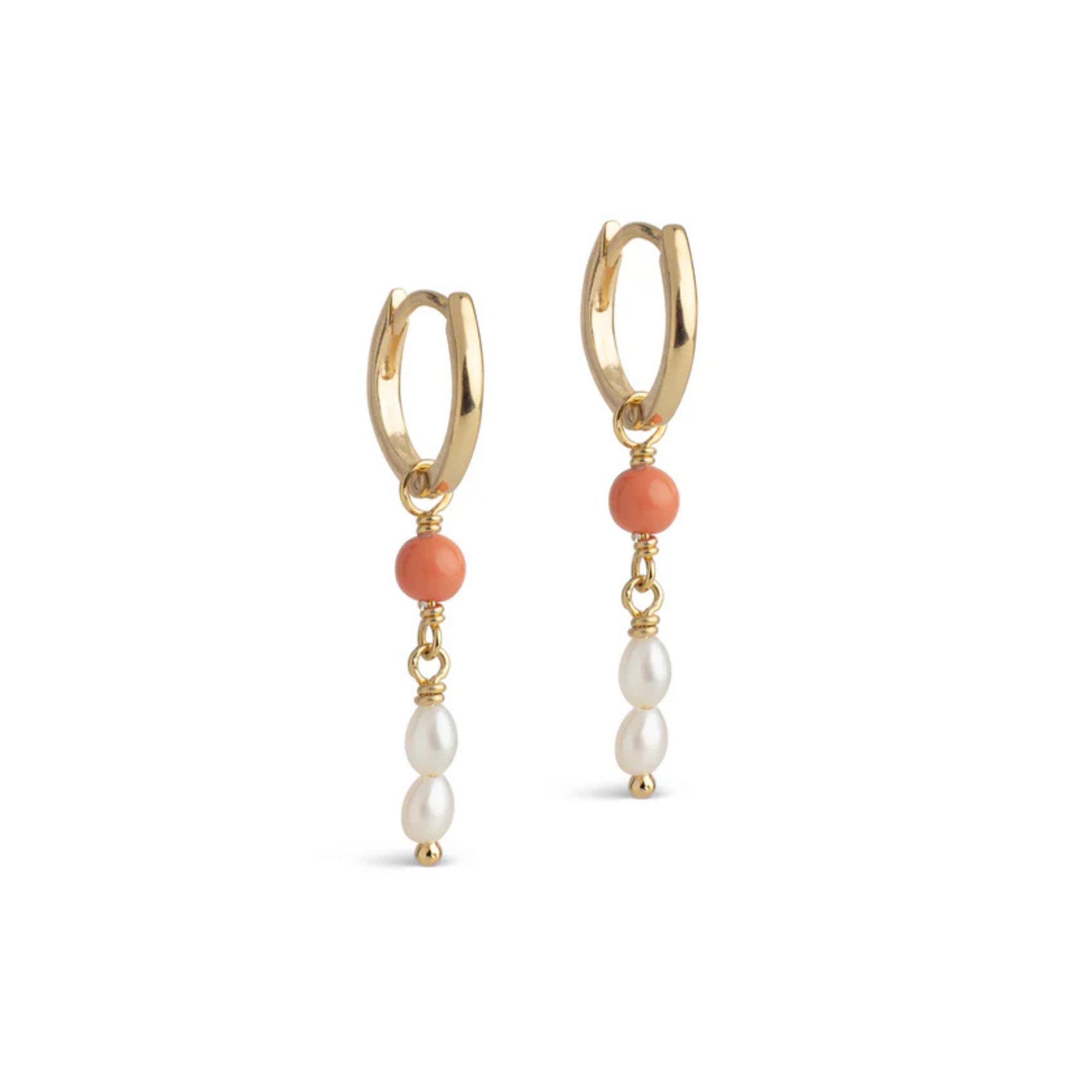 ENAMEL Copenhagen - Liva Hoops, light coral
