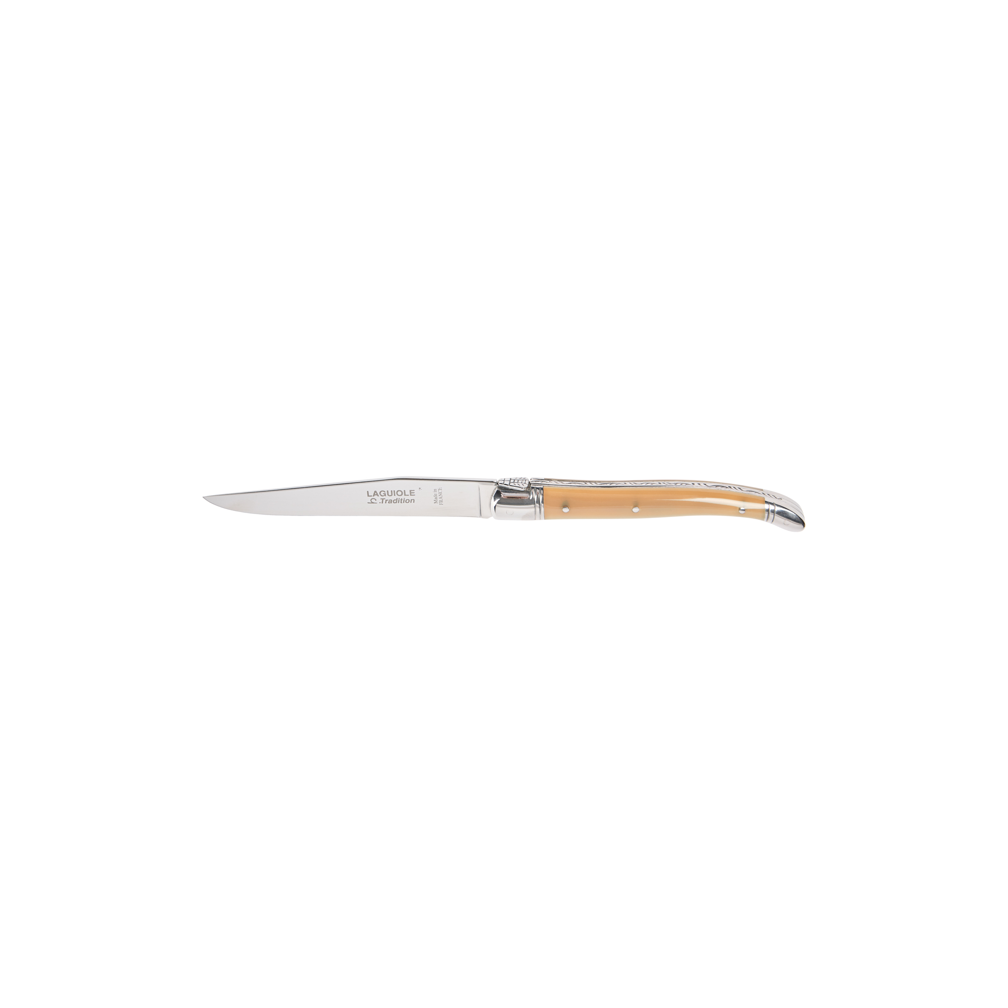 Laguiole Tradition - Steakkniv, brunt horn, Laguiole Tradition