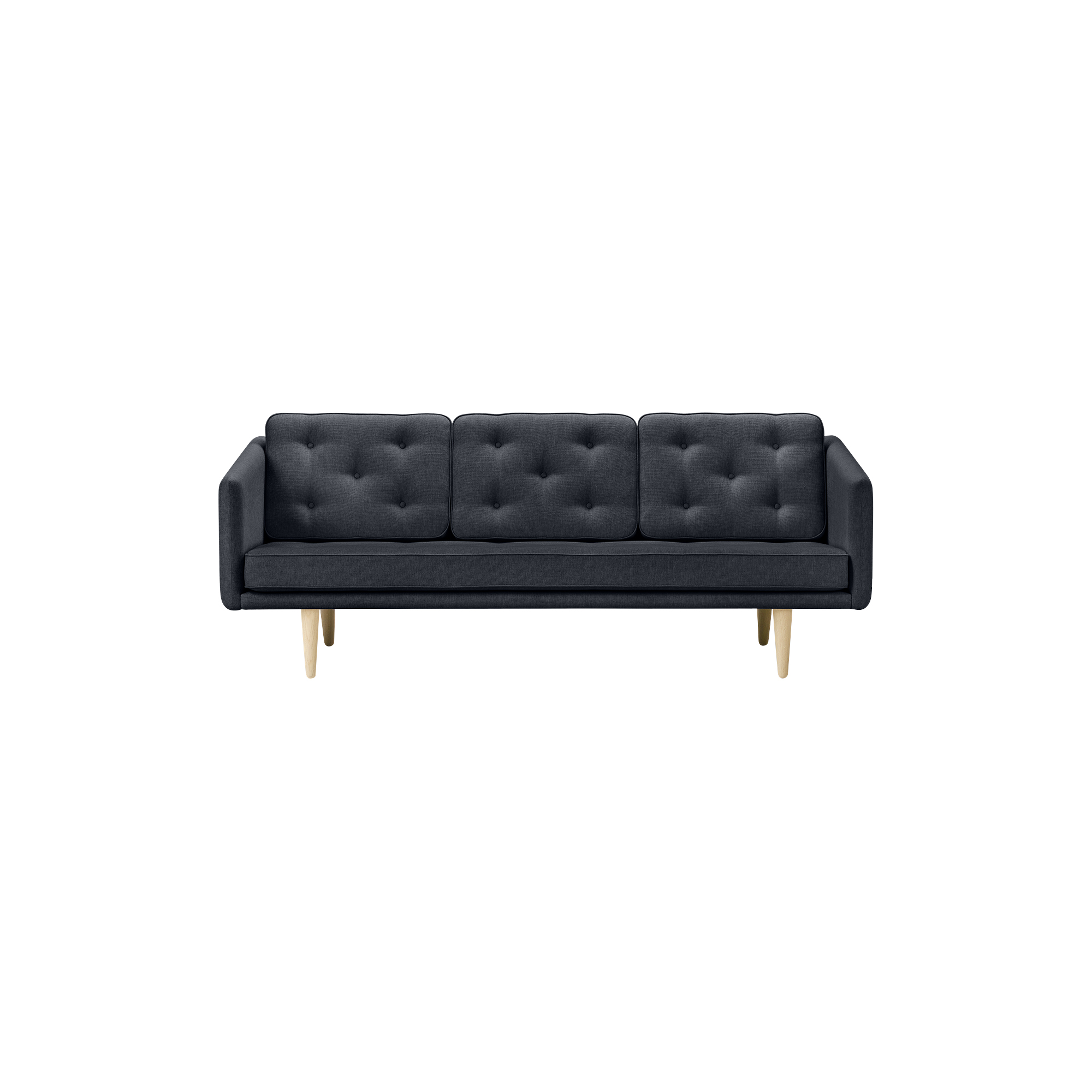 Fredericia Furniture - No. 1 2003 3 pers. sofa, navy/lakeret eg - H: 83 x L: 206 x D: 86 cm.