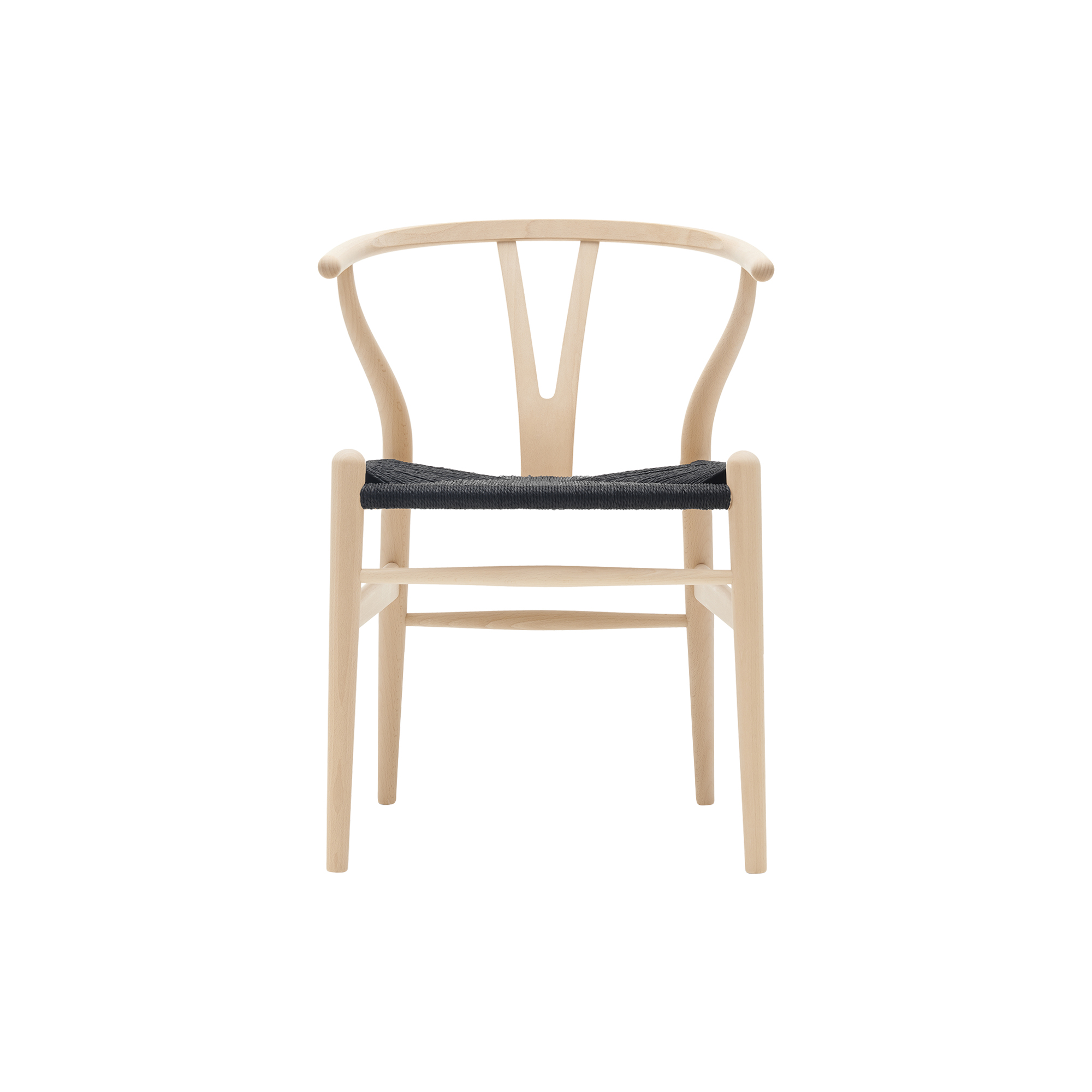 Carl Hansen & Søn - CH24 Y-stolen spisebordsstol, sæbebehandlet bøg/sort - H: 76 x B: 55 x D: 51 cm.