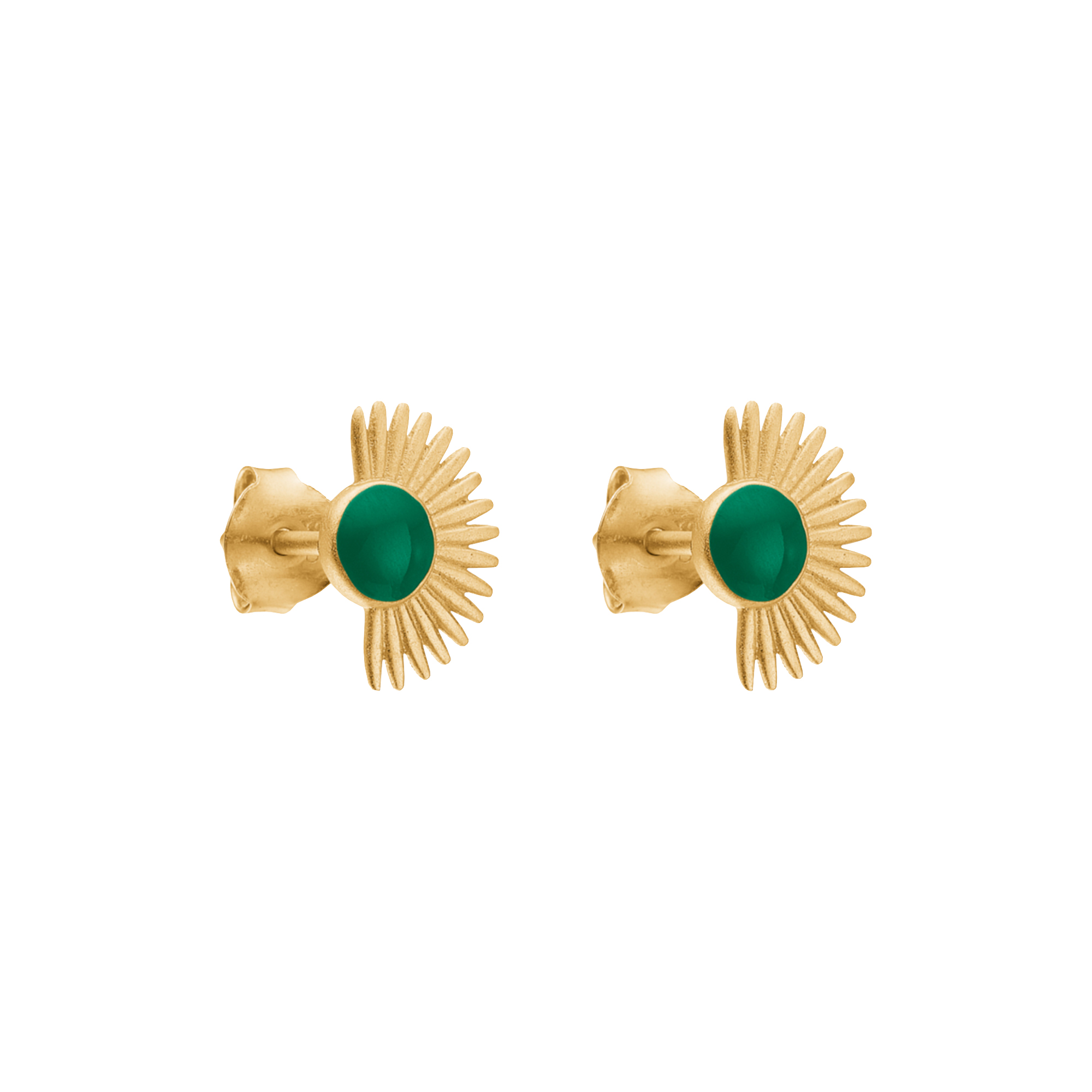 ENAMEL Copenhagen - Soleil ørestikker, petrol green