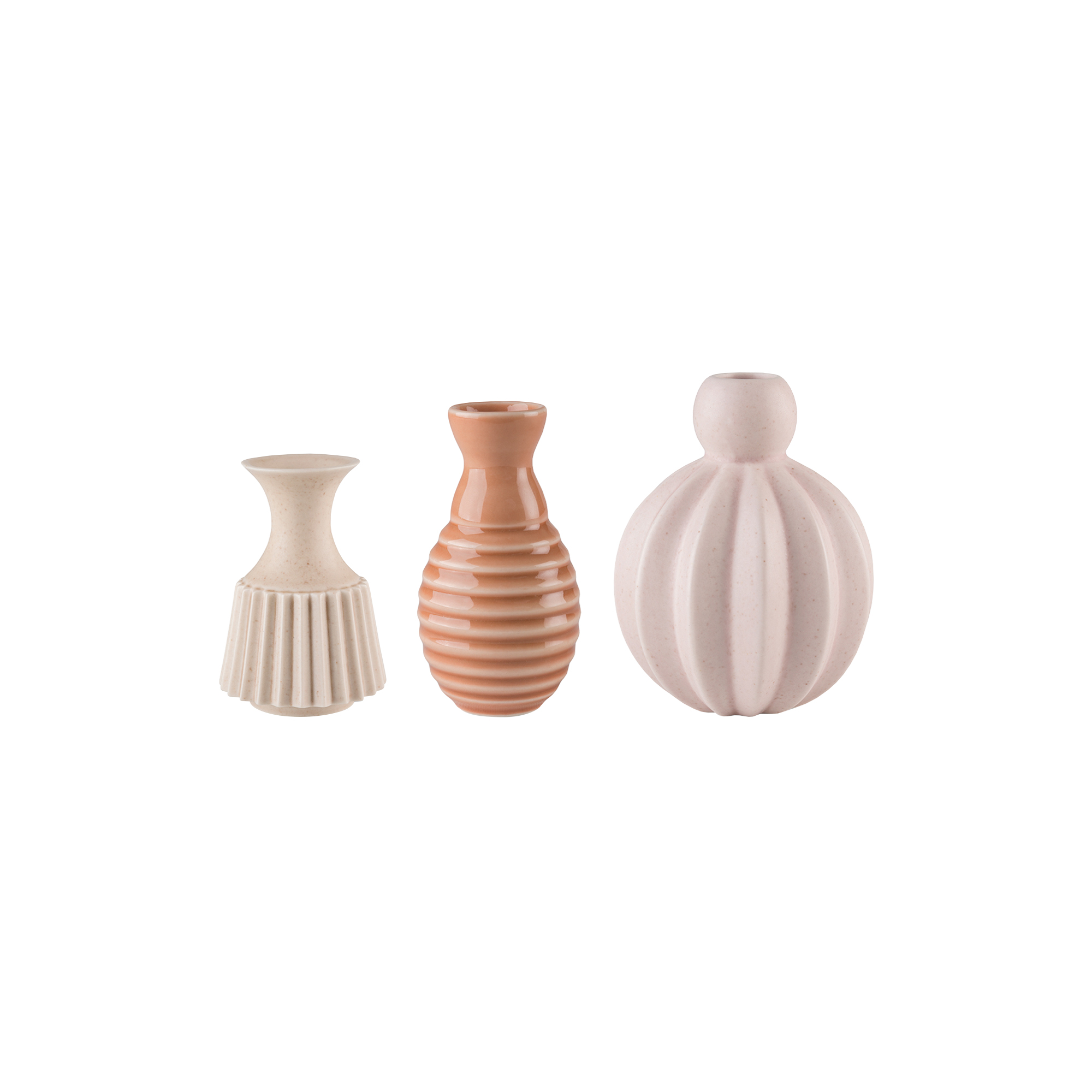 Dottir Nordic Design - Samsurium Minibell vasesæt, coral