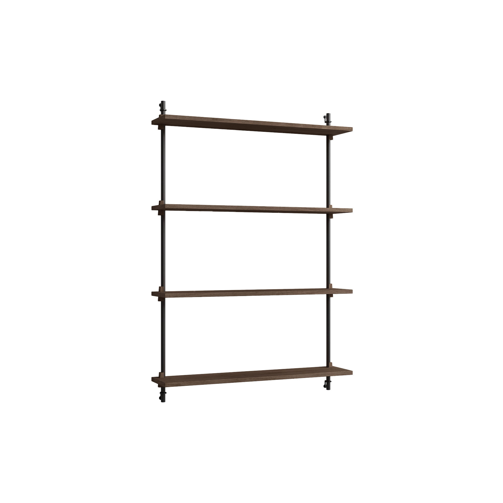 MOEBE - Wall Shelving Medium, smoked oak/black